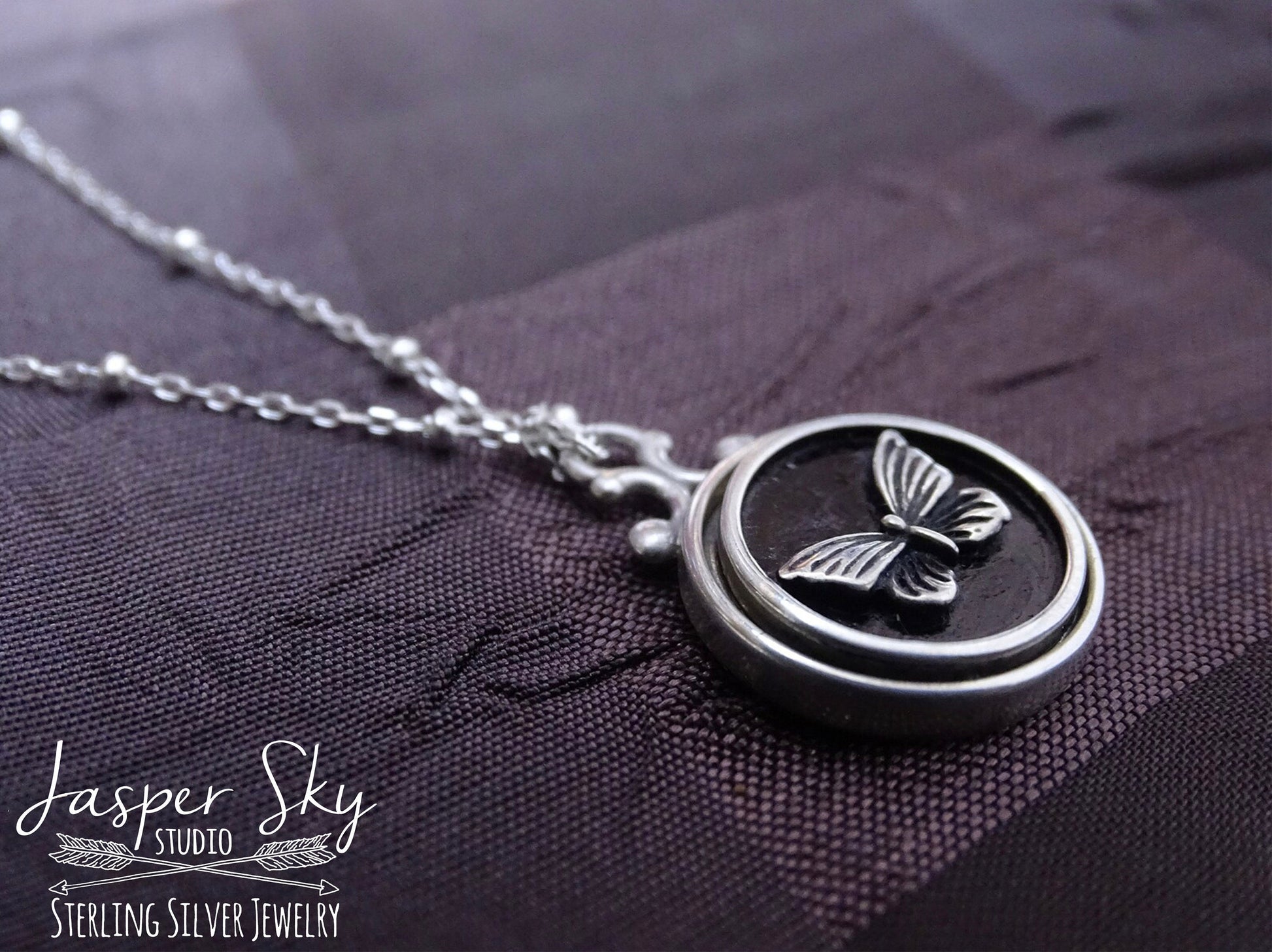 Sterling silver Butterfly pendant