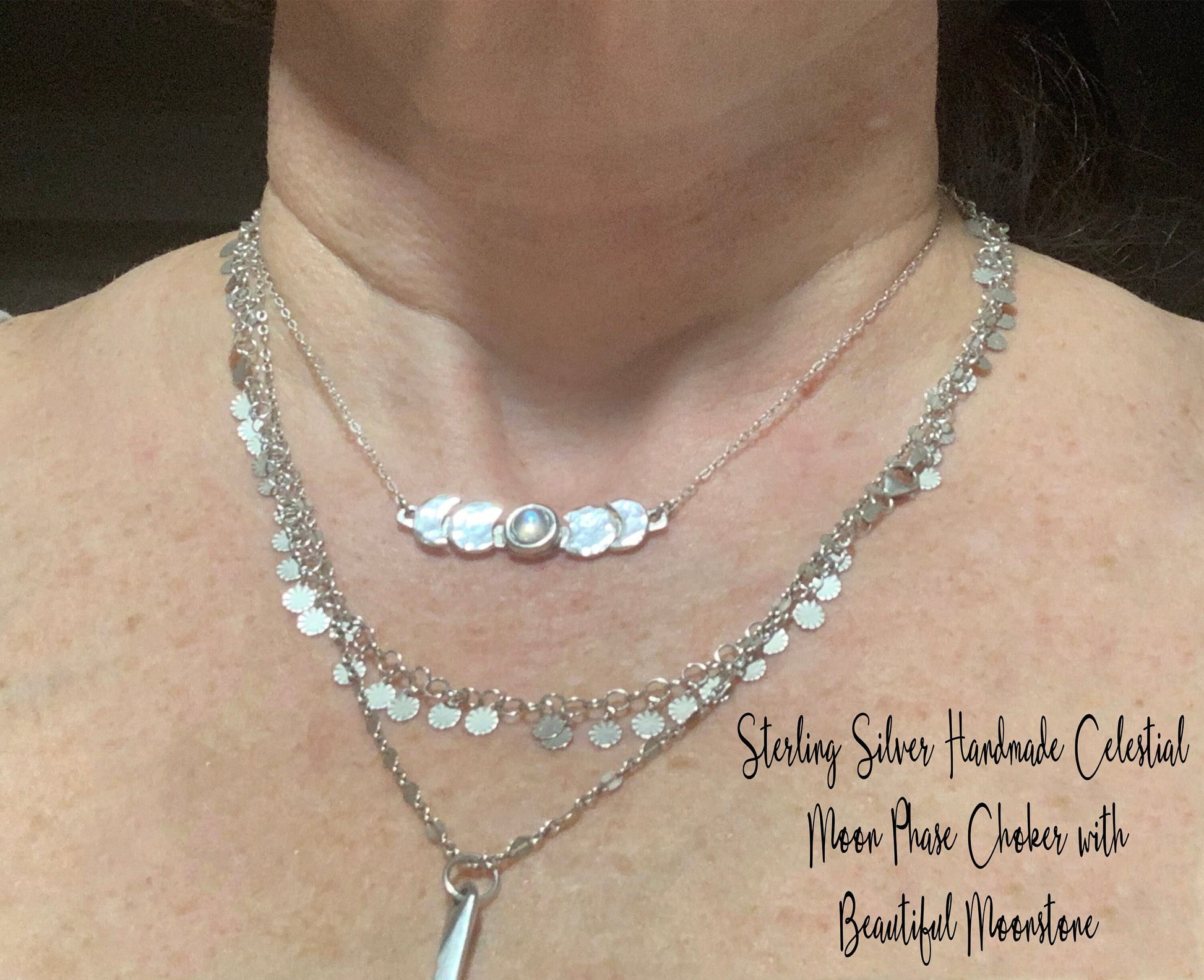 Sterling Silver Moon Phase necklace
