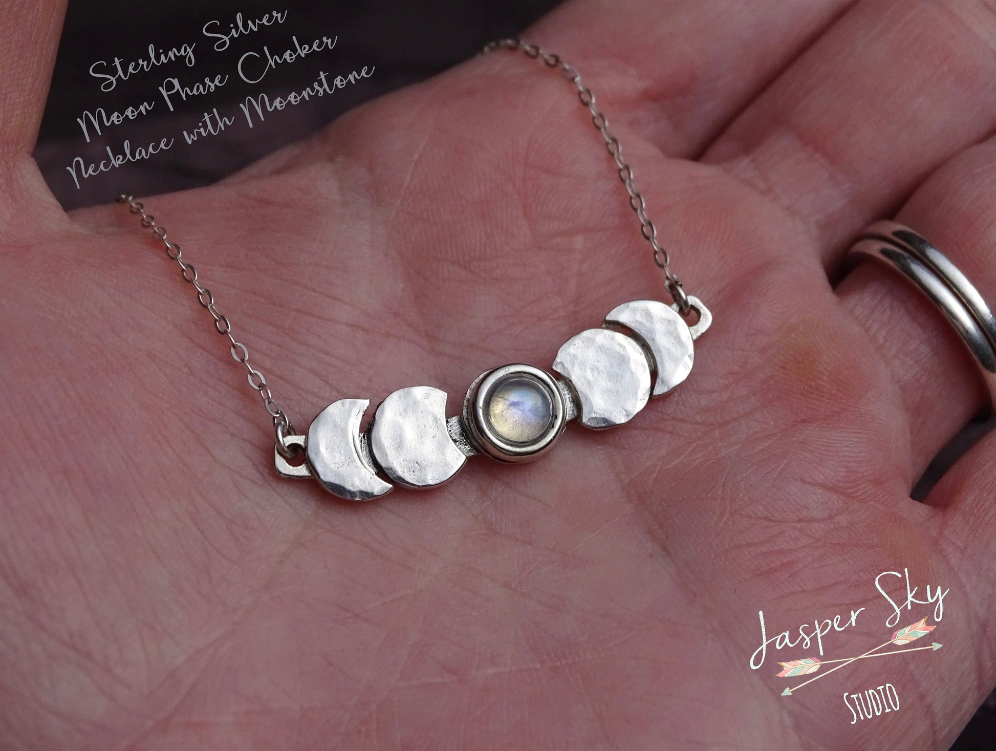Sterling Silver Moon Phase necklace