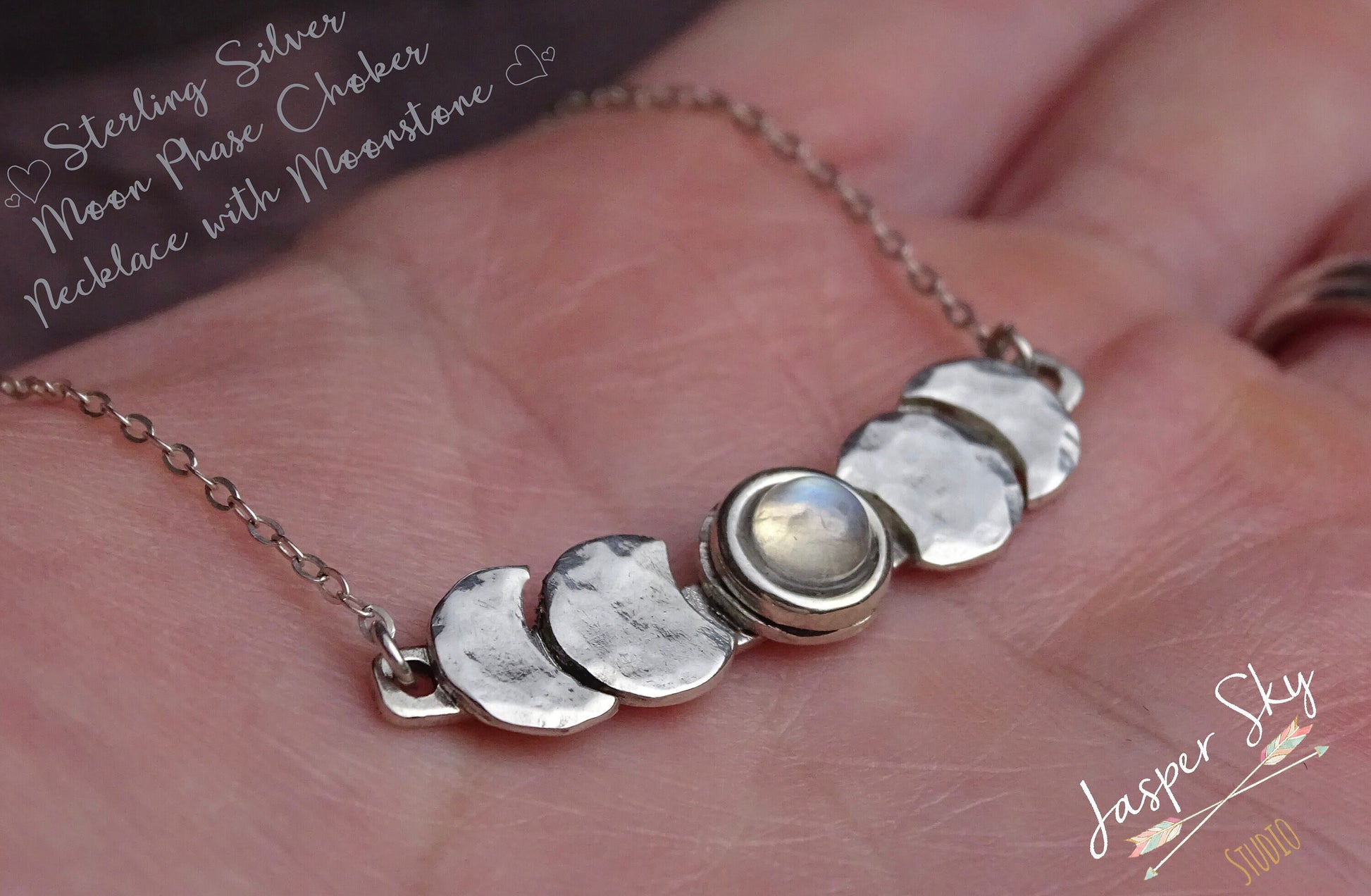 Sterling Silver Moon Phase necklace