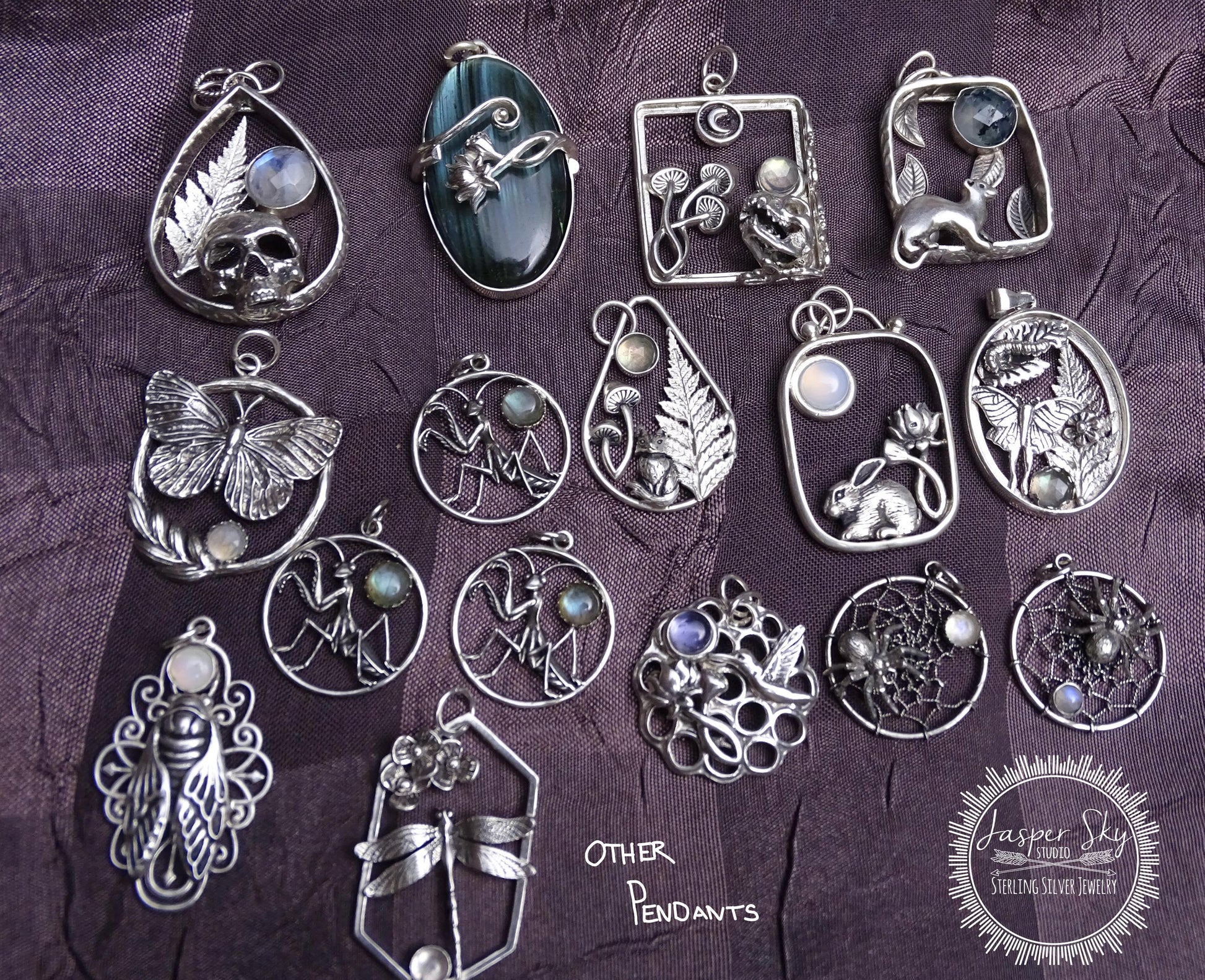 Sterling silver dangle earrings