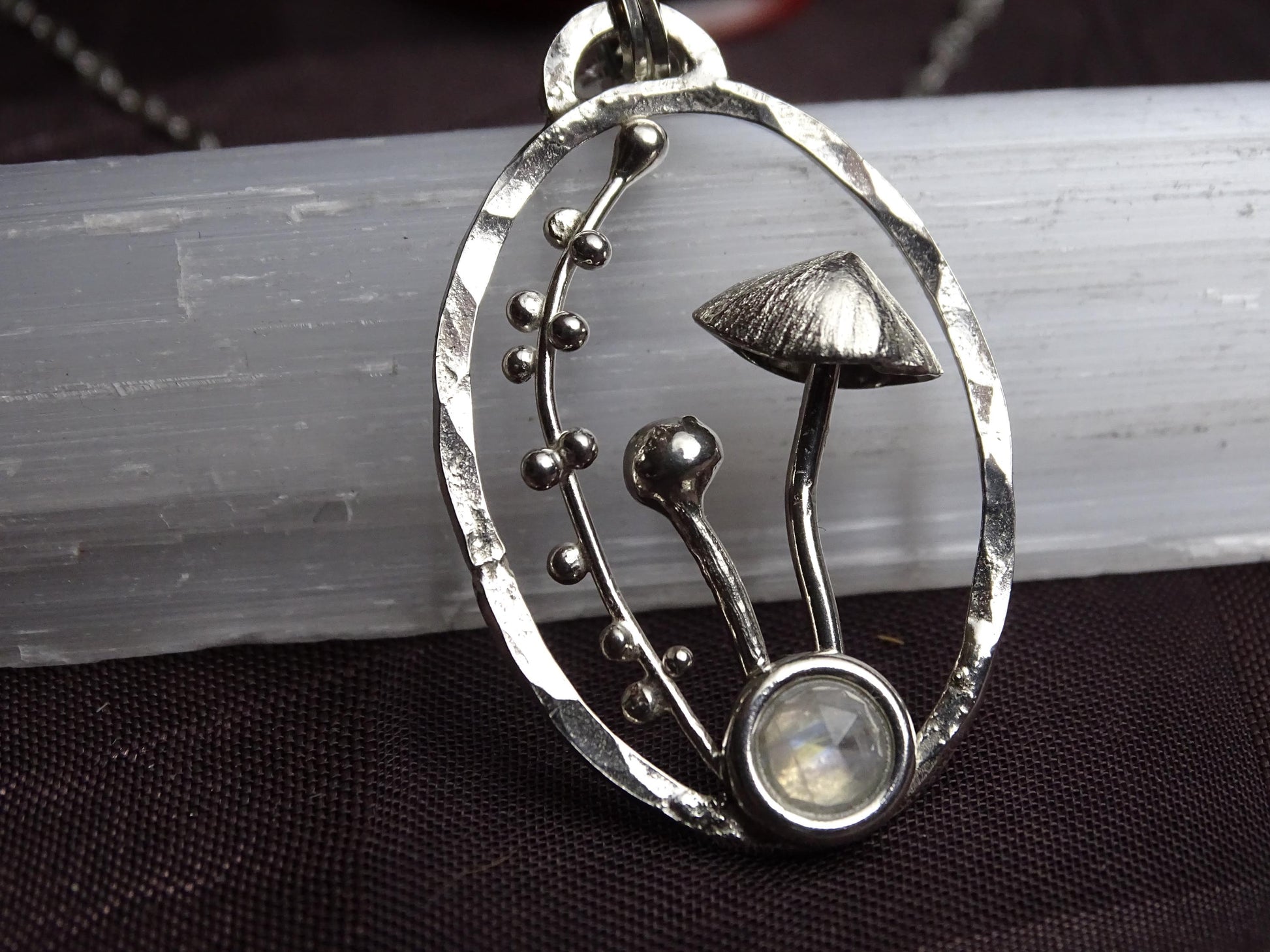 Mushroom Sterling Silver necklace