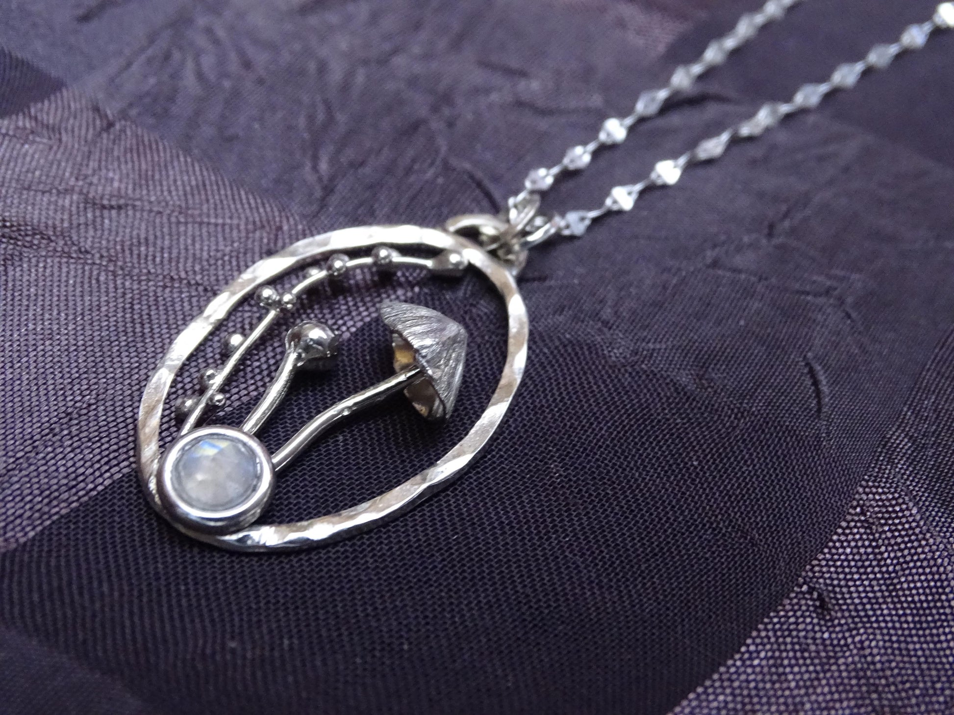Mushroom Sterling Silver necklace