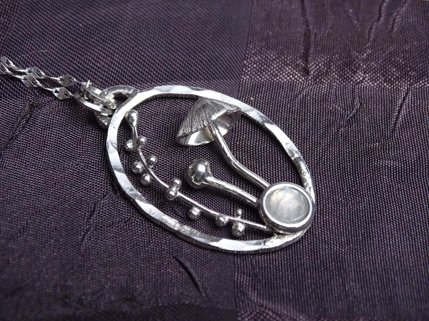 Mushroom Sterling Silver necklace