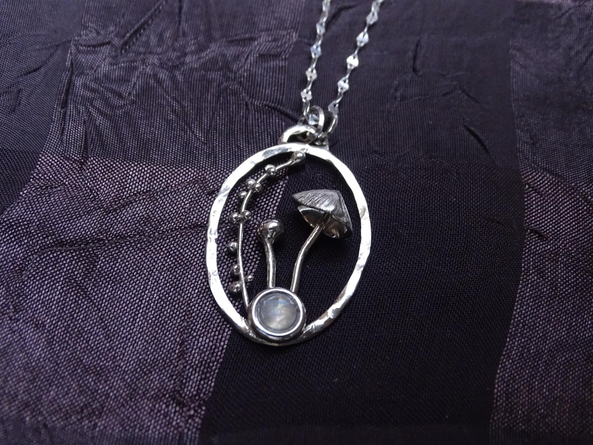 Mushroom Sterling Silver necklace