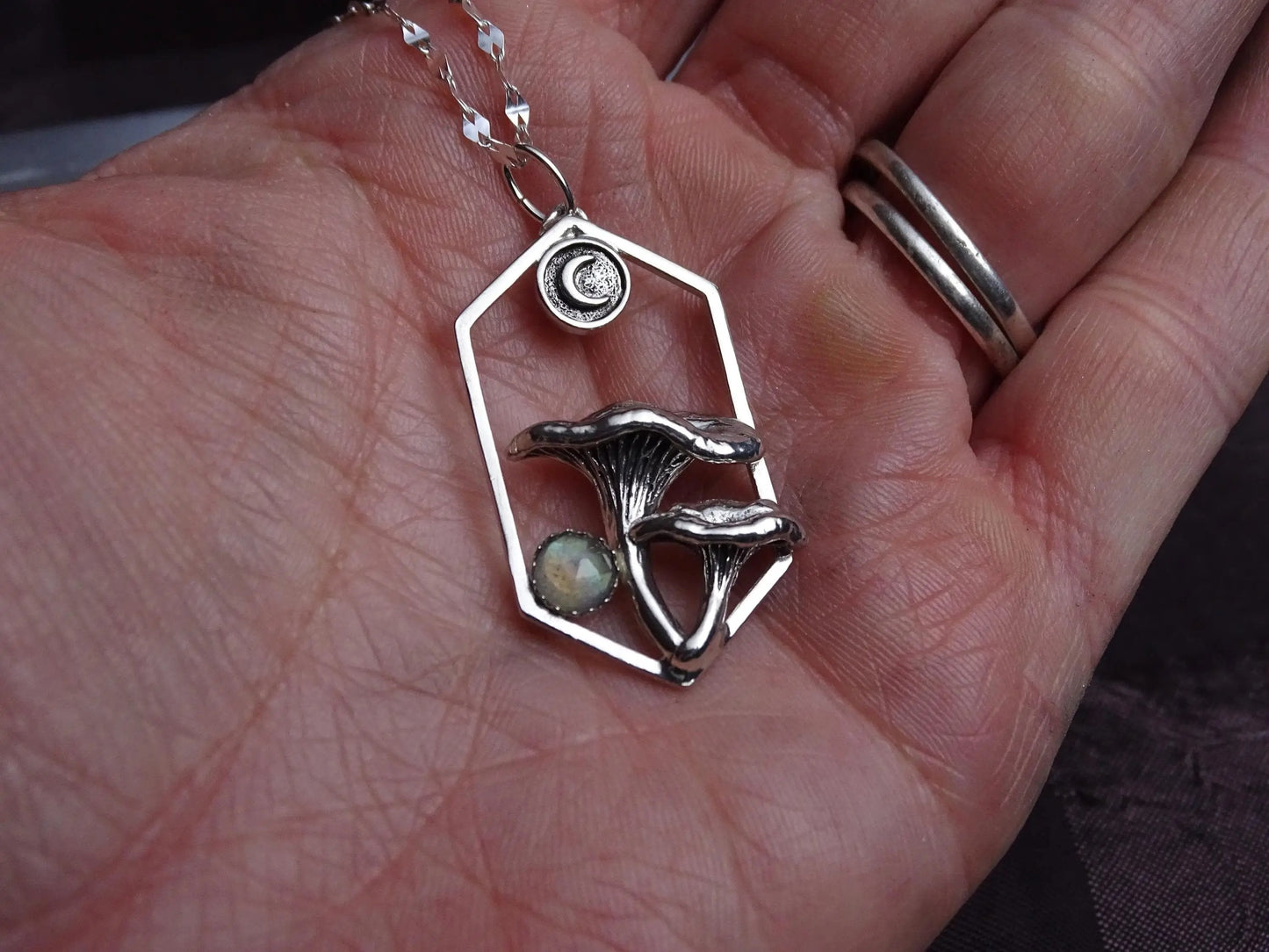 Mushroom Sterling Silver necklace