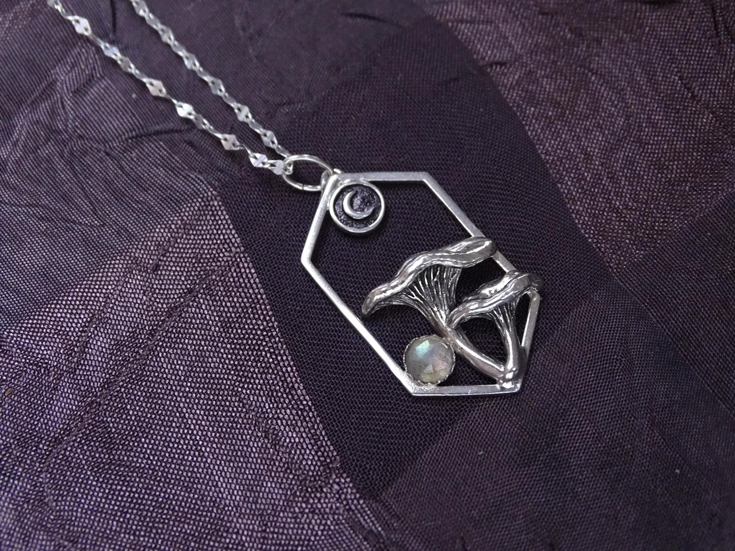 Mushroom Sterling Silver necklace