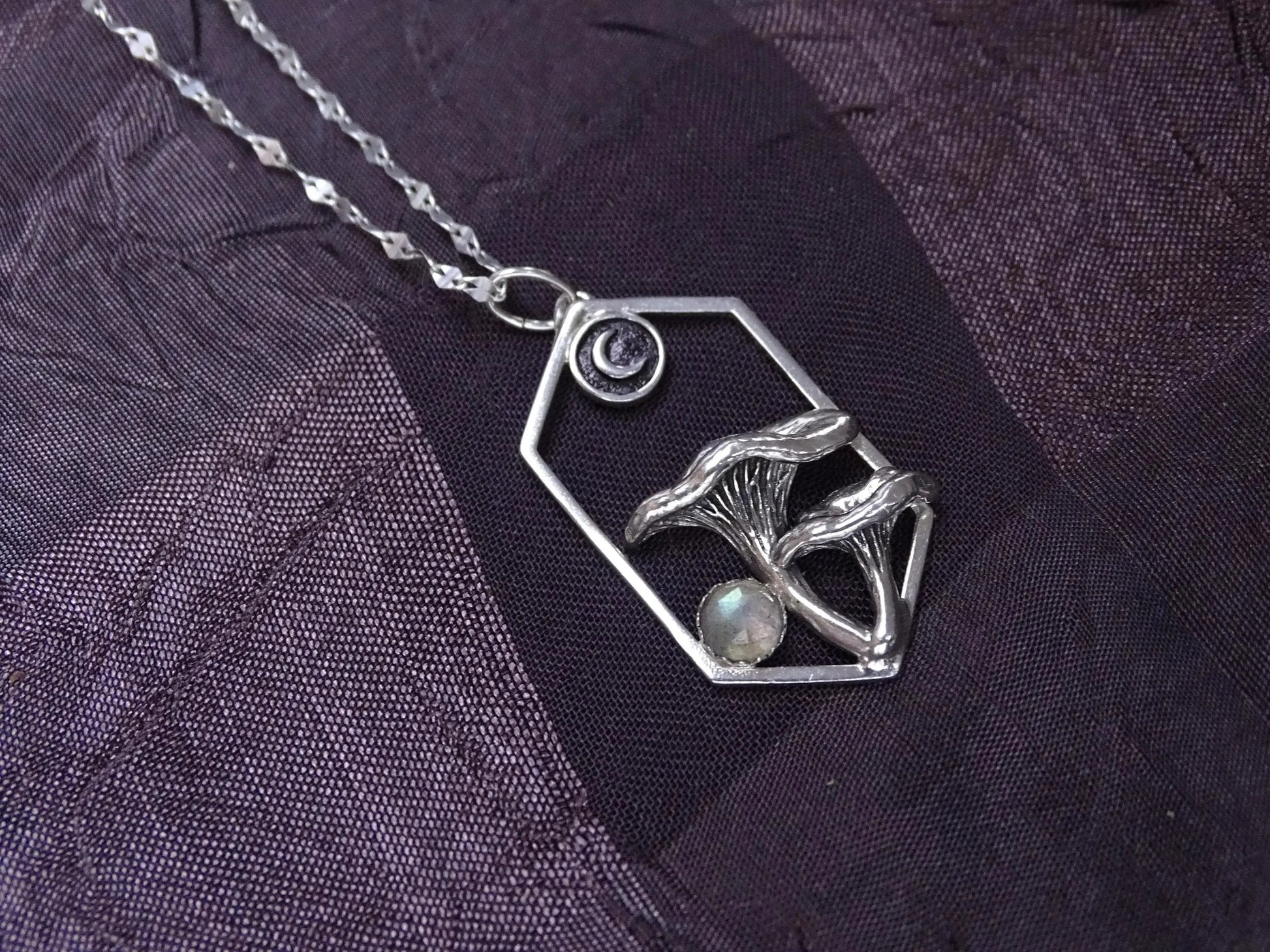 Mushroom Sterling Silver necklace