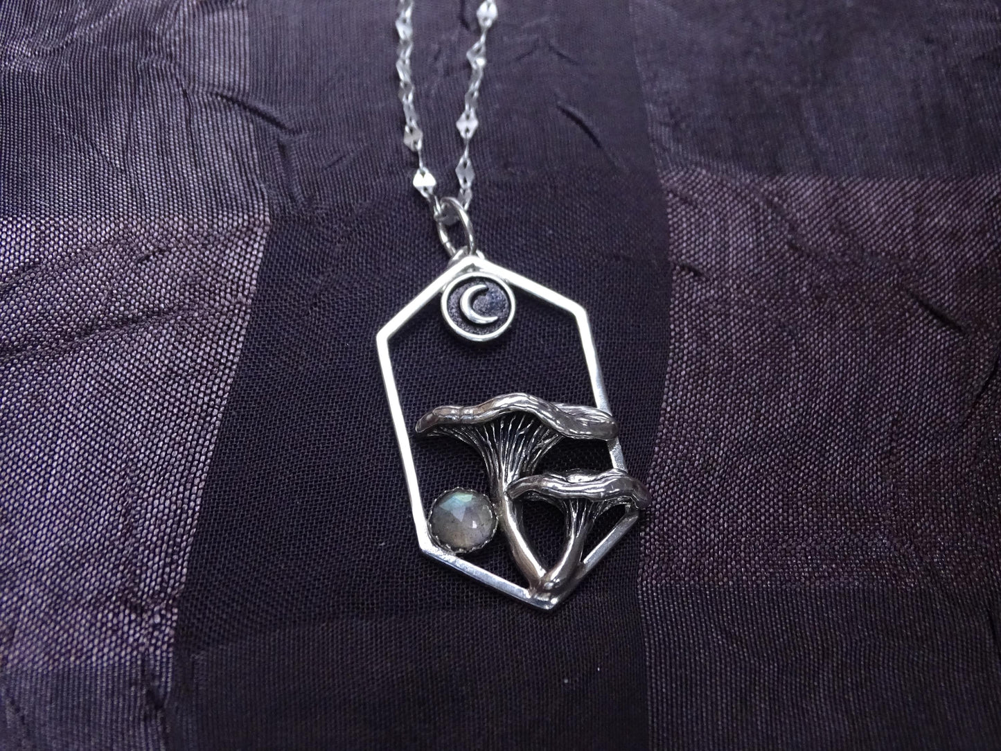 Mushroom Sterling Silver necklace