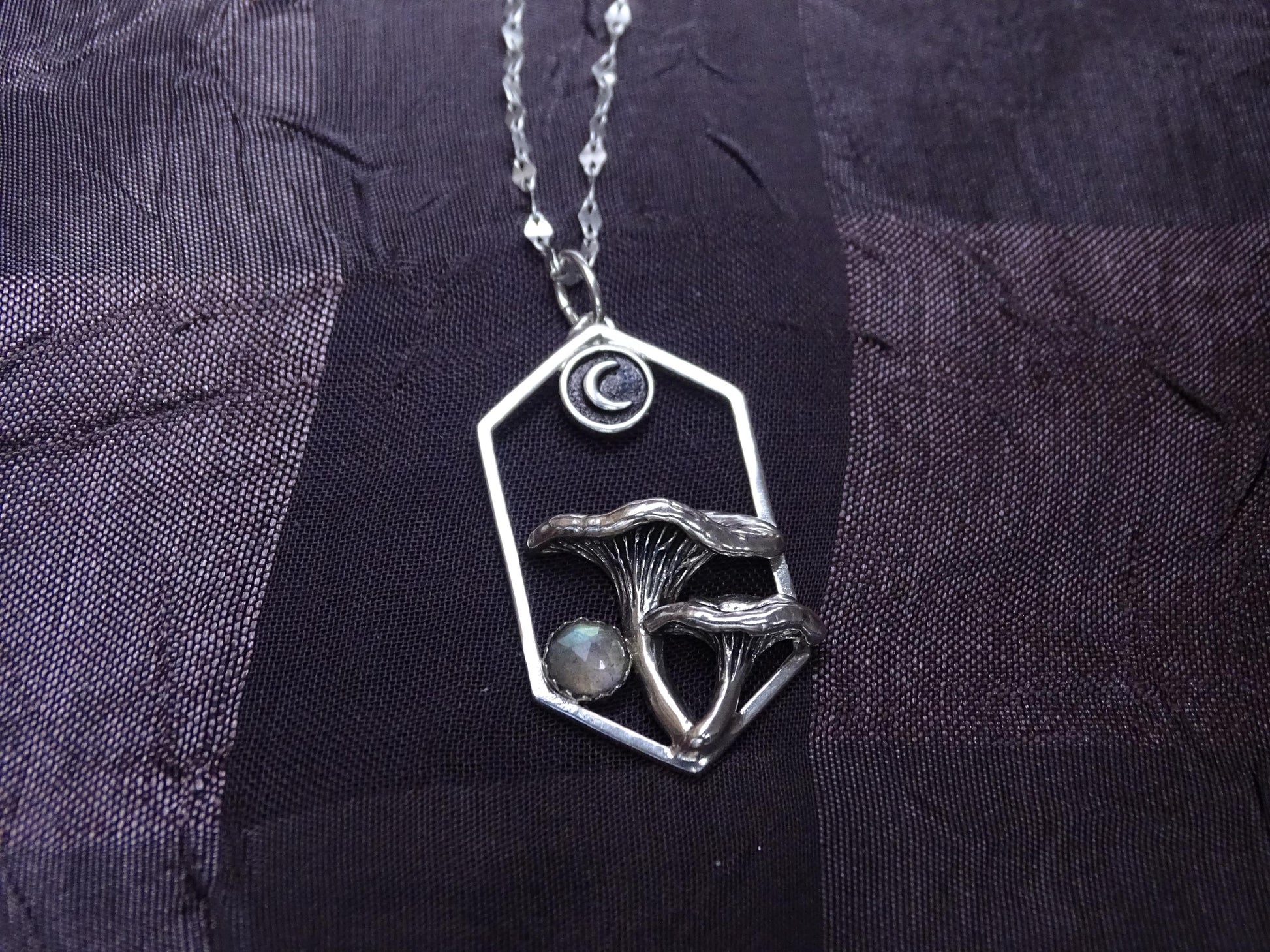Mushroom Sterling Silver necklace