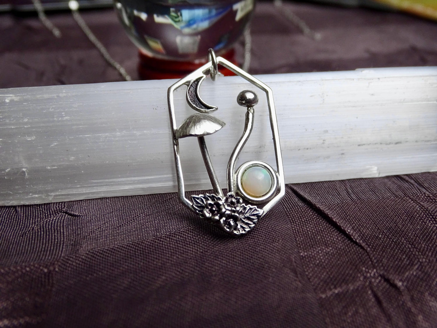 Mushroom Sterling Silver necklace