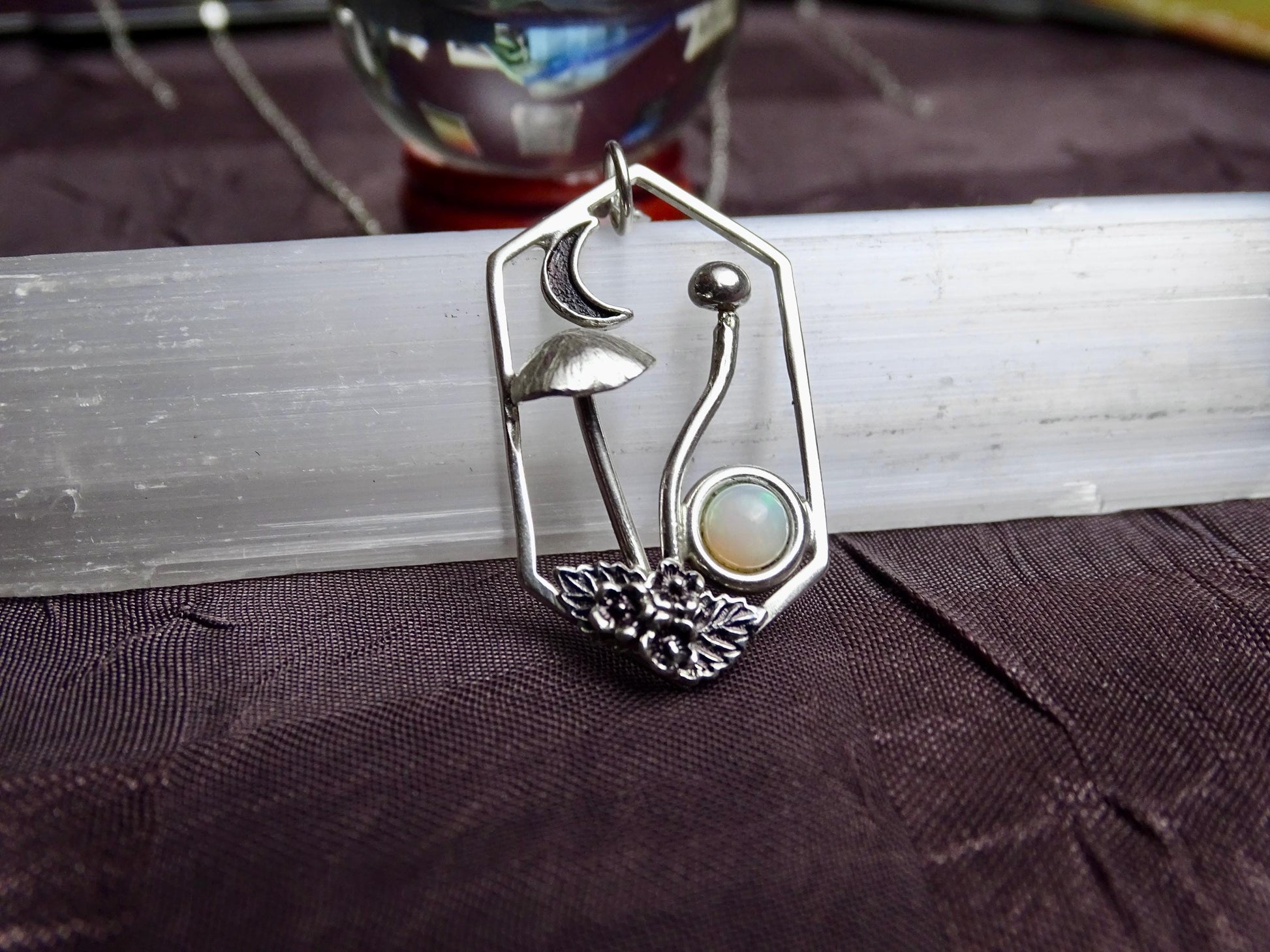 Mushroom Sterling Silver necklace
