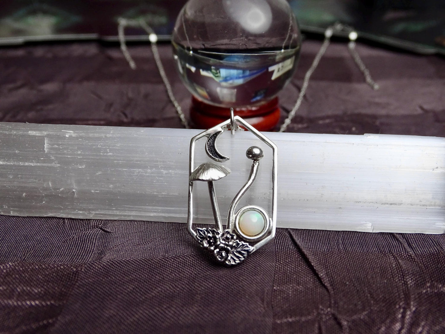Mushroom Sterling Silver necklace