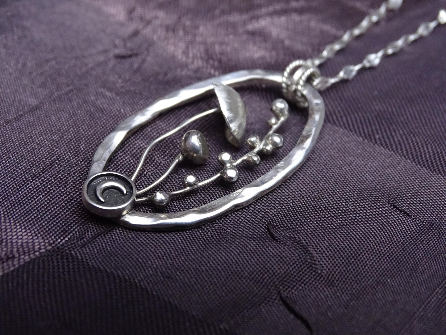 Mushroom Sterling Silver necklace