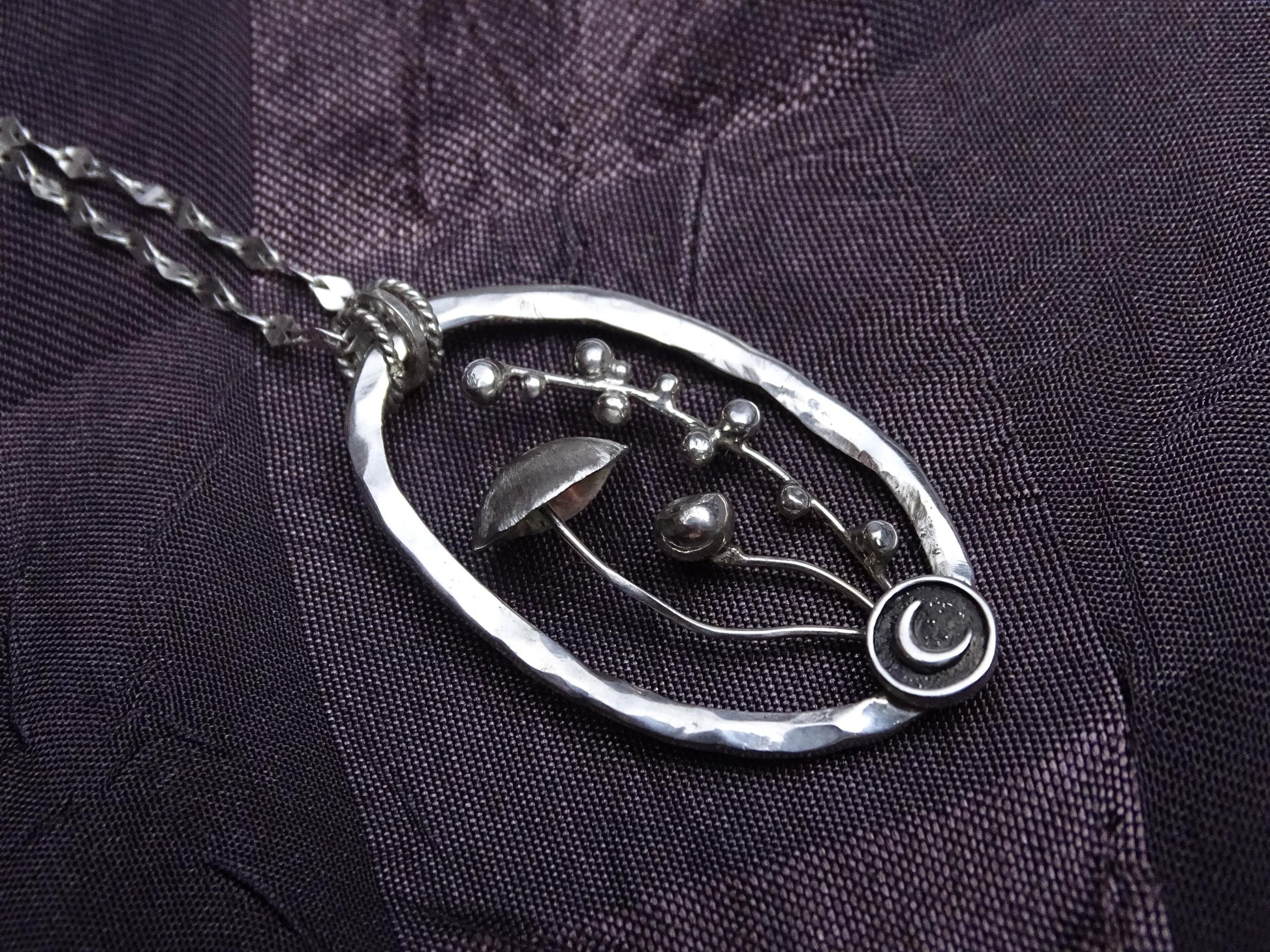 Mushroom Sterling Silver necklace