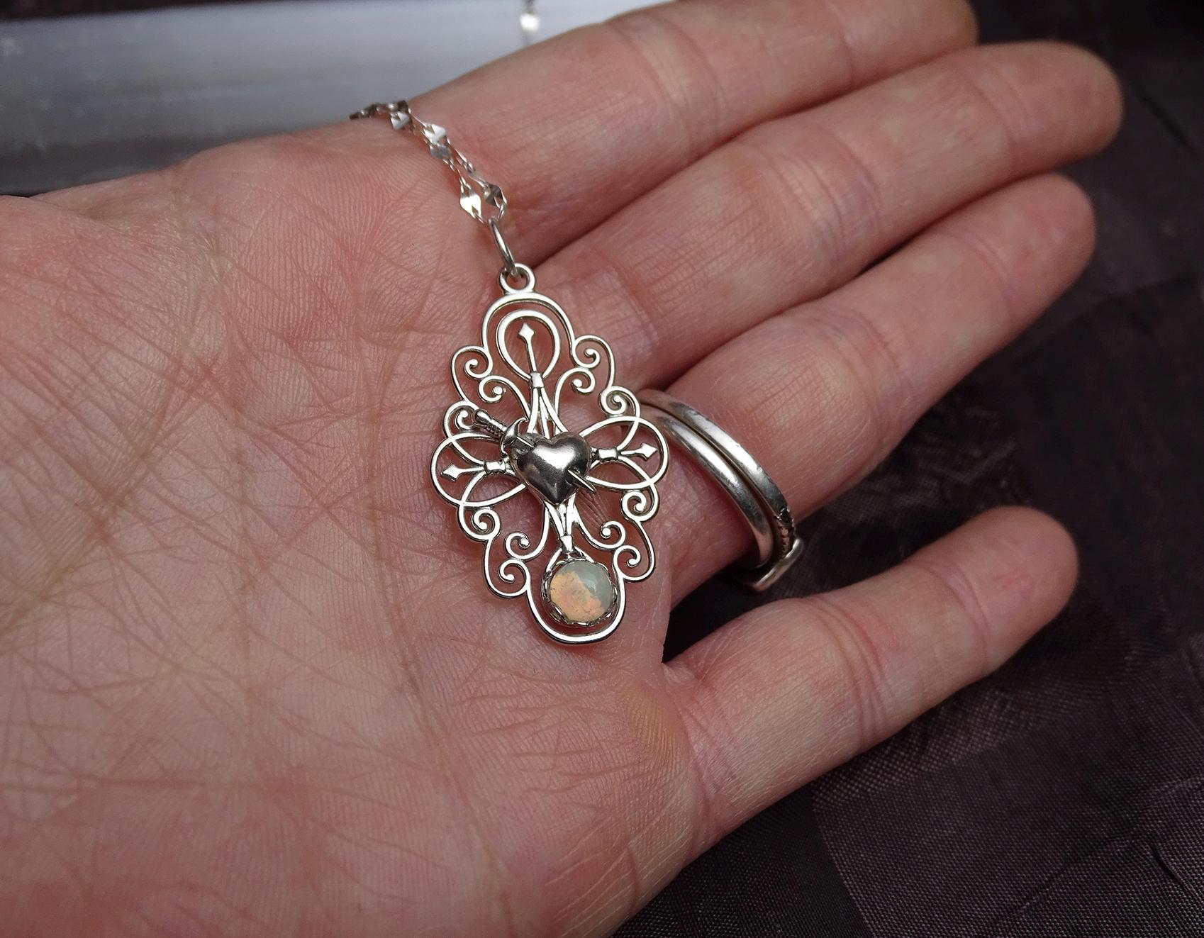 Dagger Through Heart Pendant