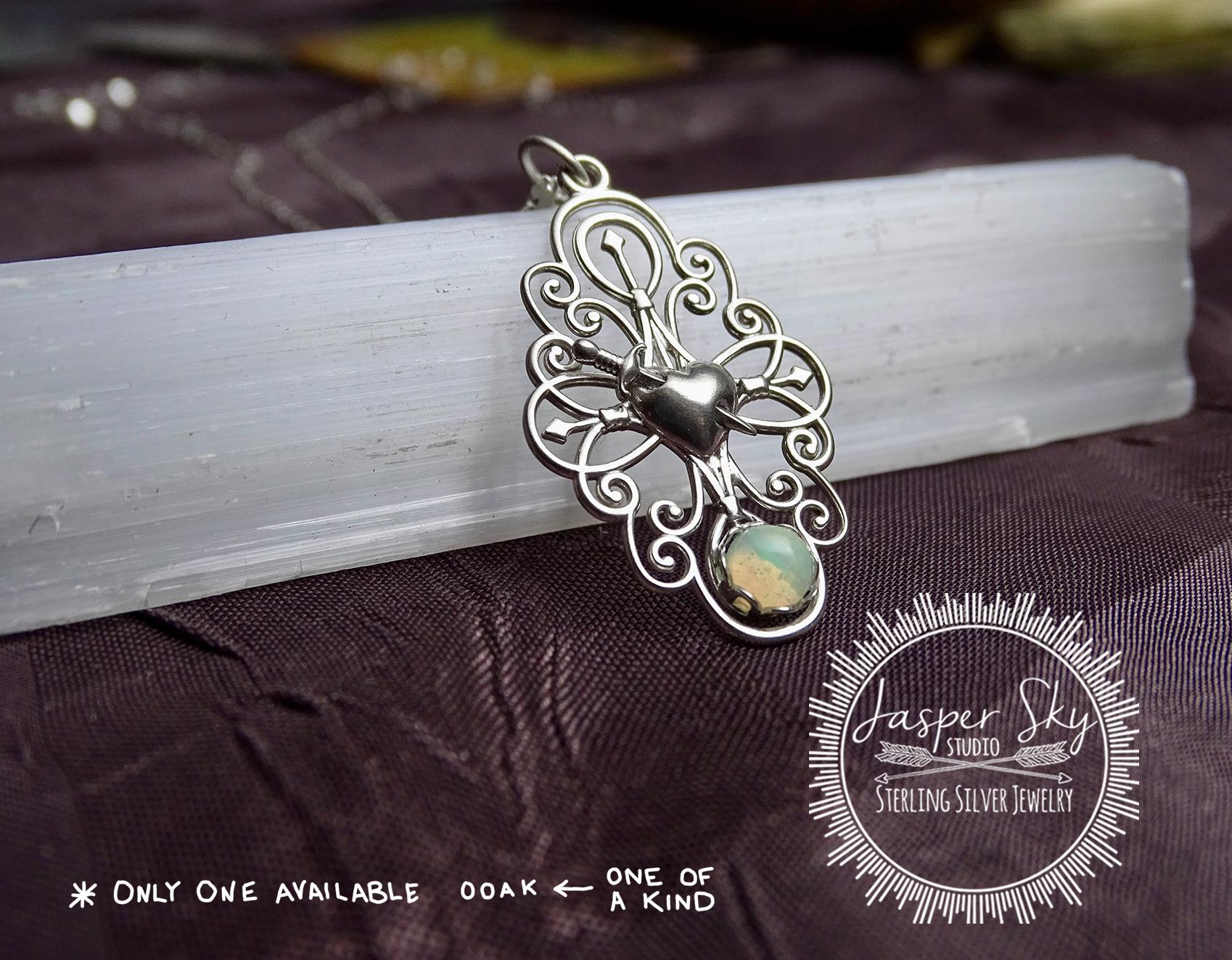Dagger Through Heart Pendant