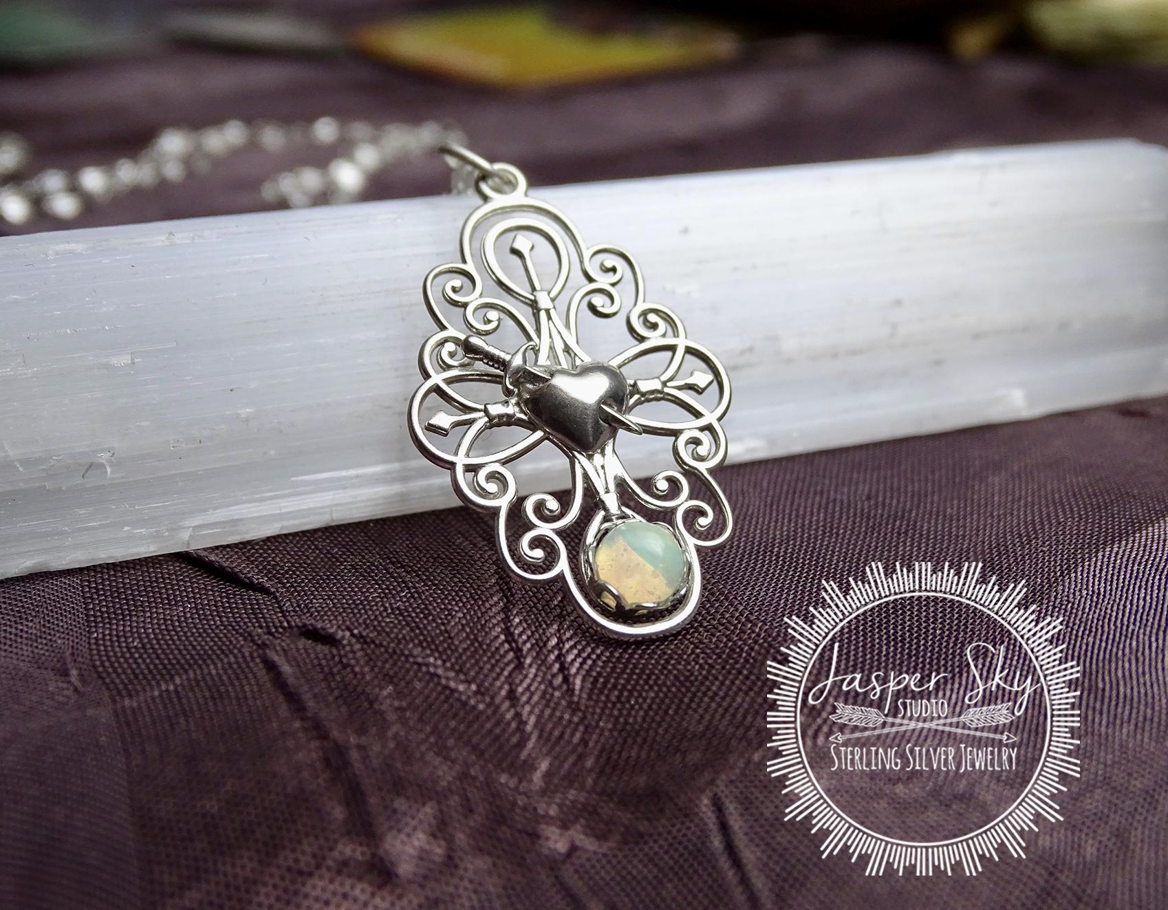 Dagger Through Heart Pendant