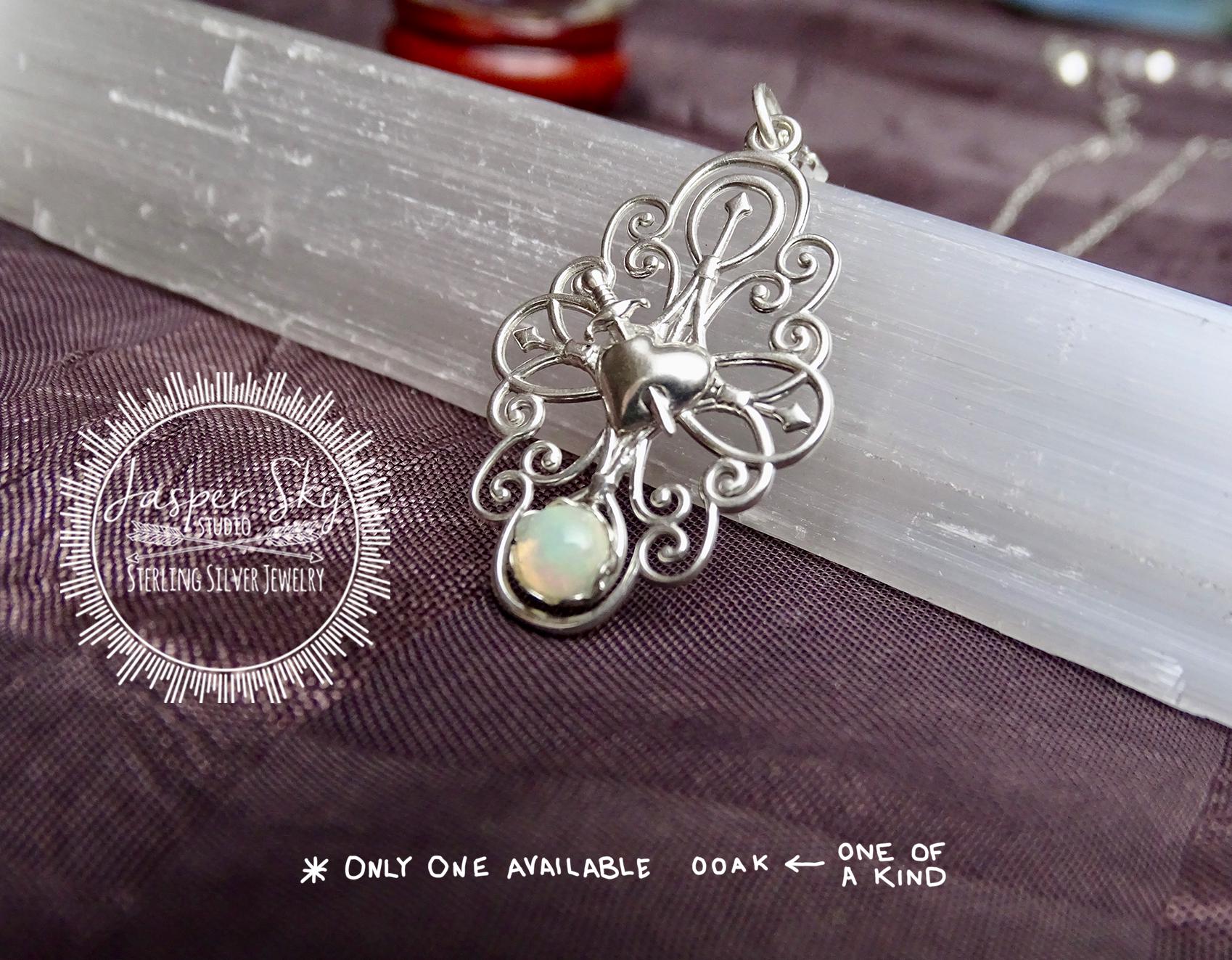 Dagger Through Heart Pendant