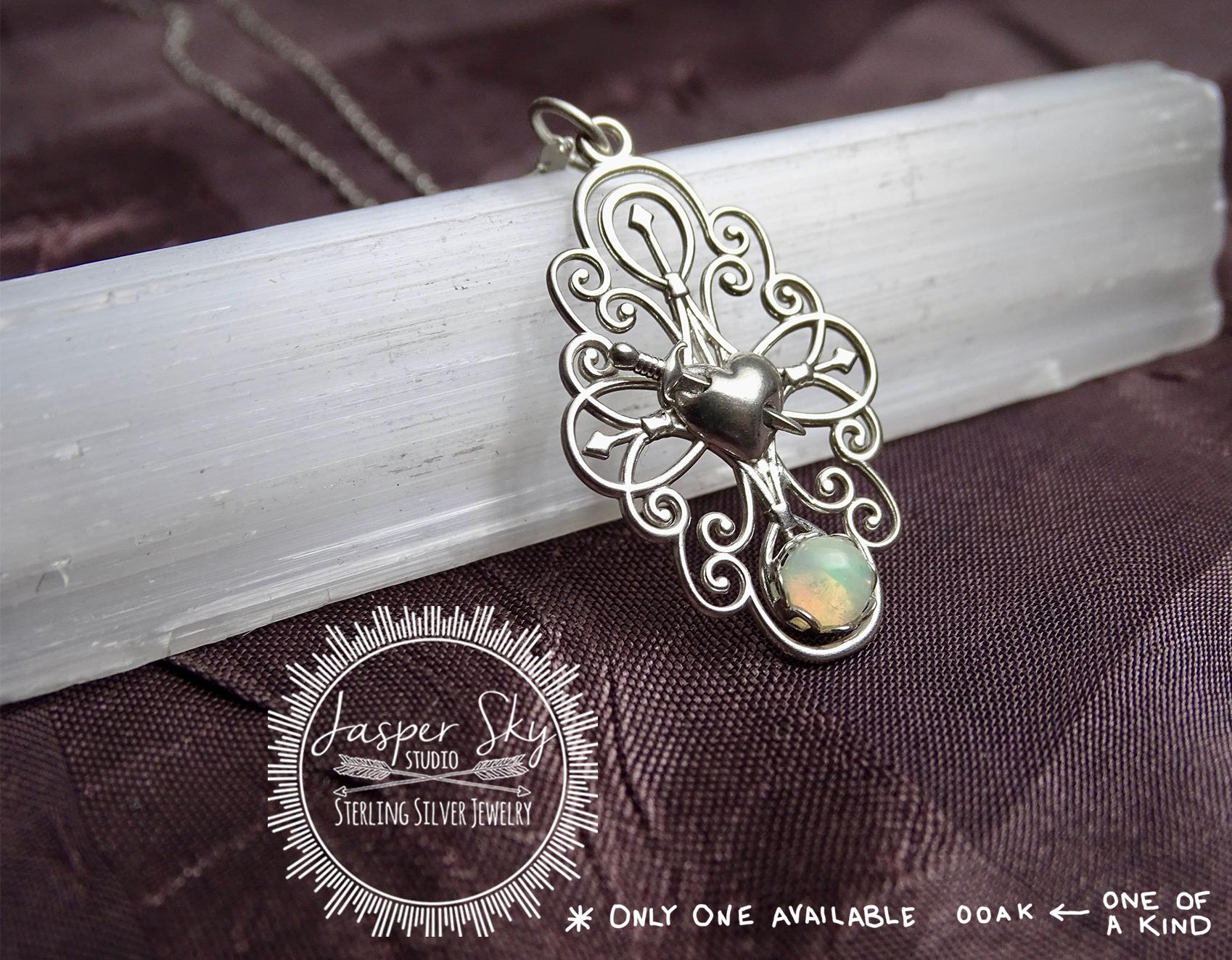 Dagger Through Heart Pendant