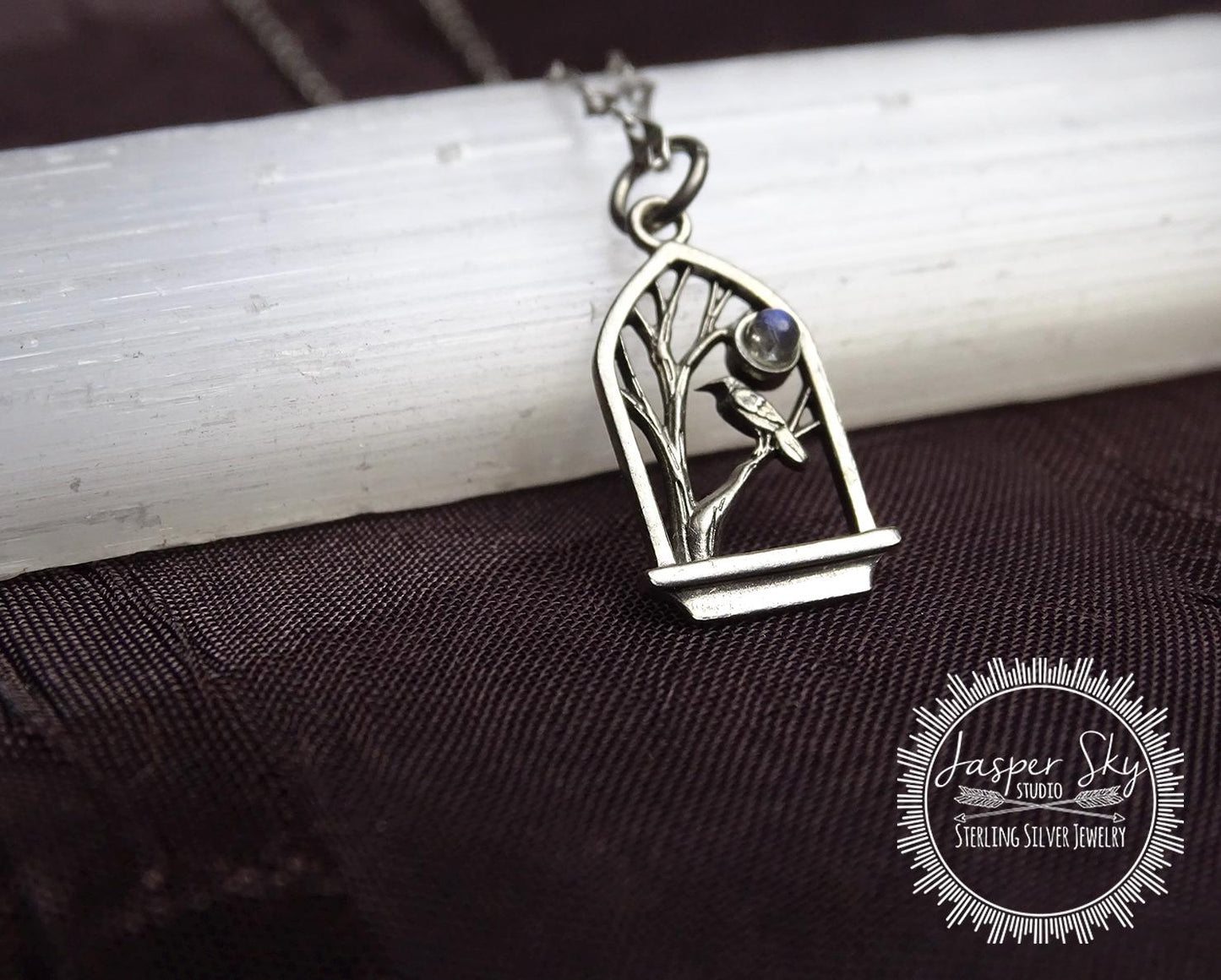 Raven Pendant Necklace