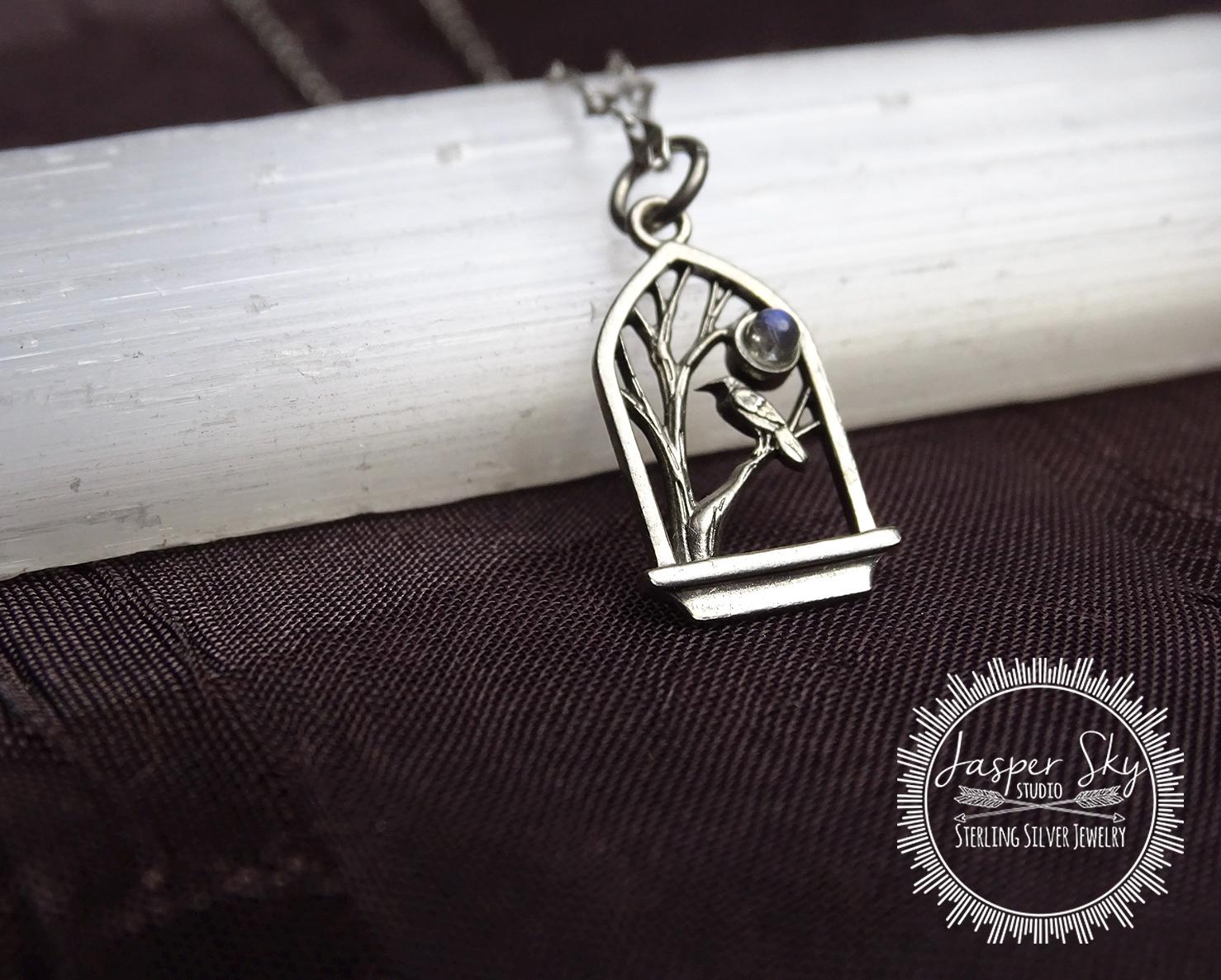 Raven Pendant Necklace