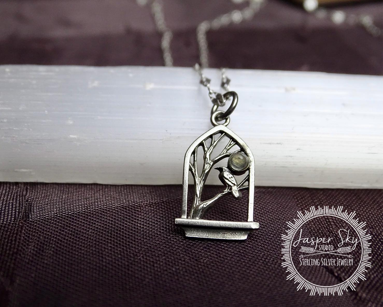 Raven Pendant Necklace