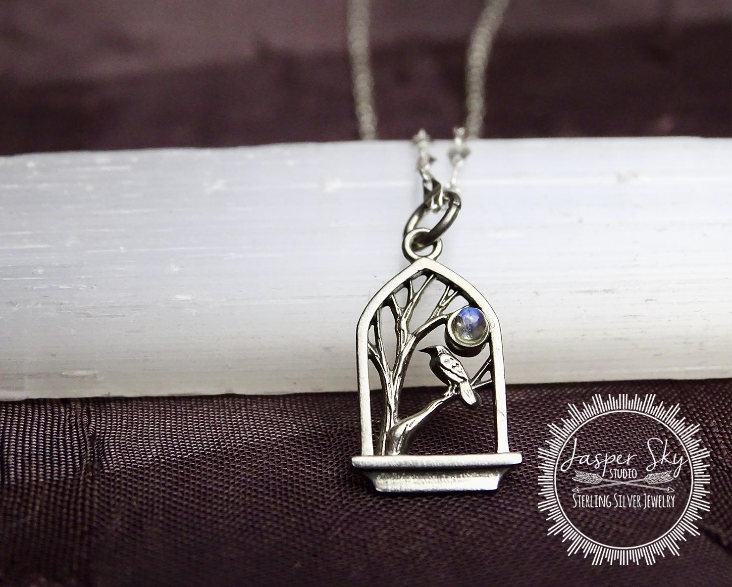 Raven Pendant Necklace