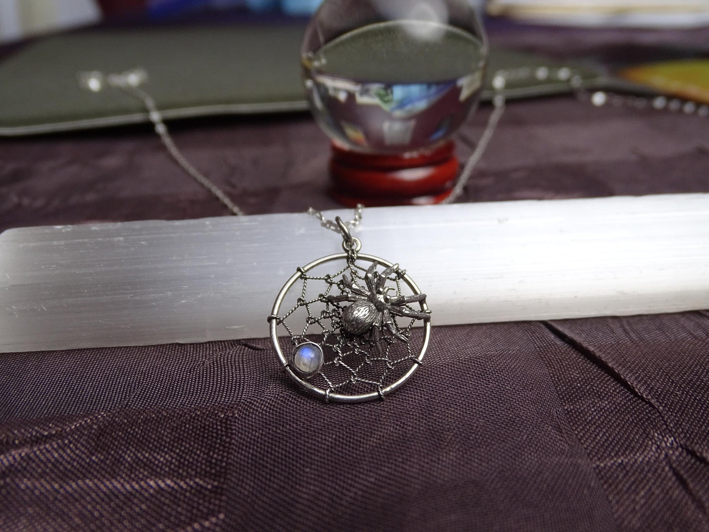 Spider and Web necklace