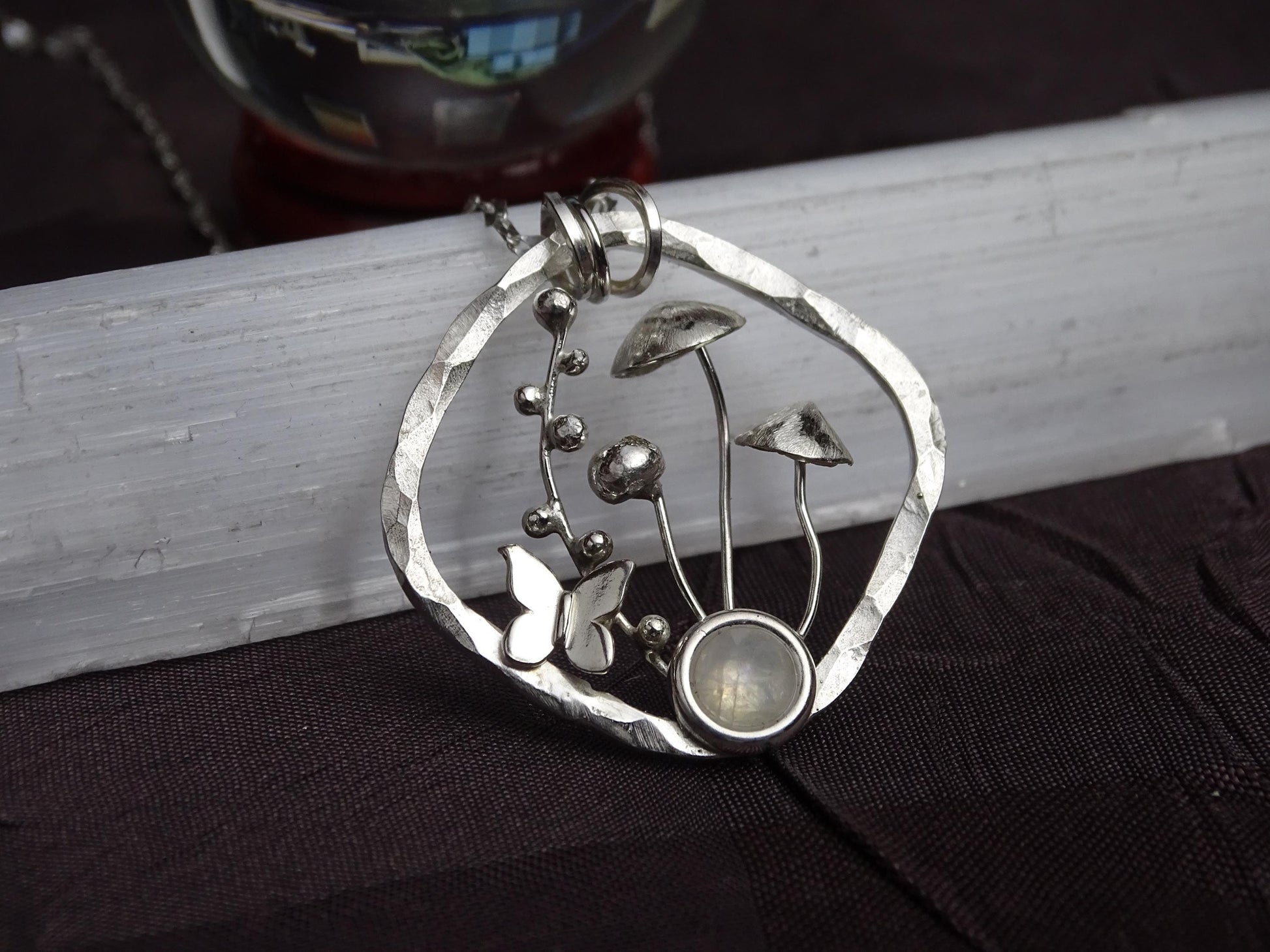 Mushroom Sterling Silver necklace