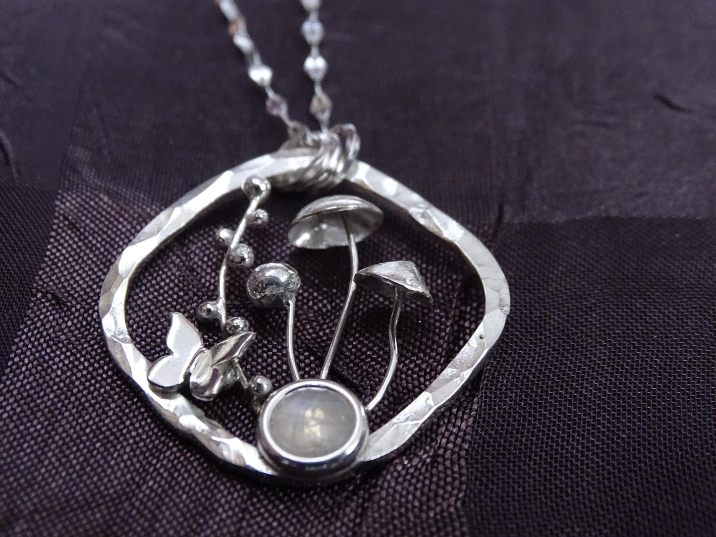 Mushroom Sterling Silver necklace