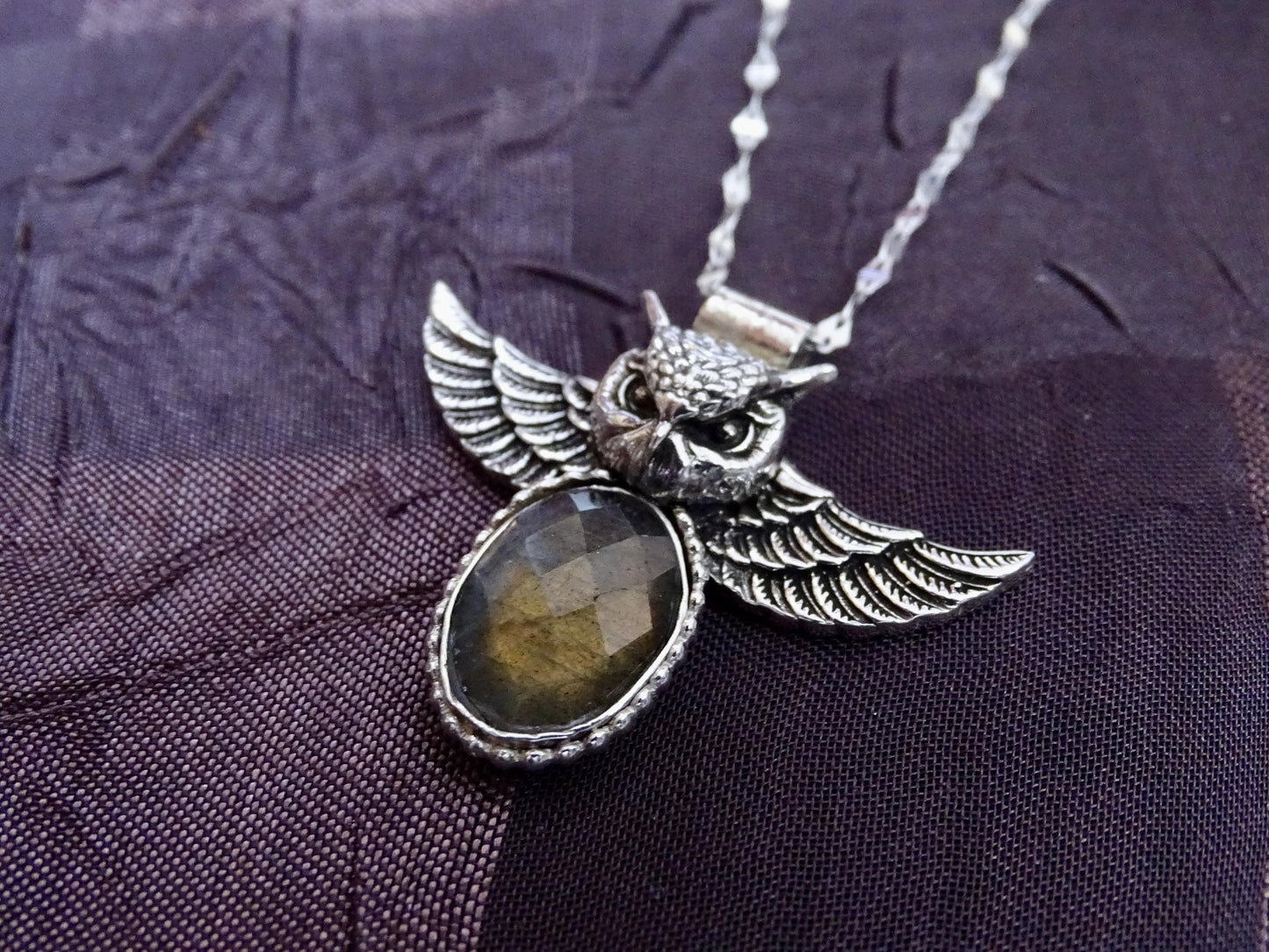 Sterling silver Owl Pendant