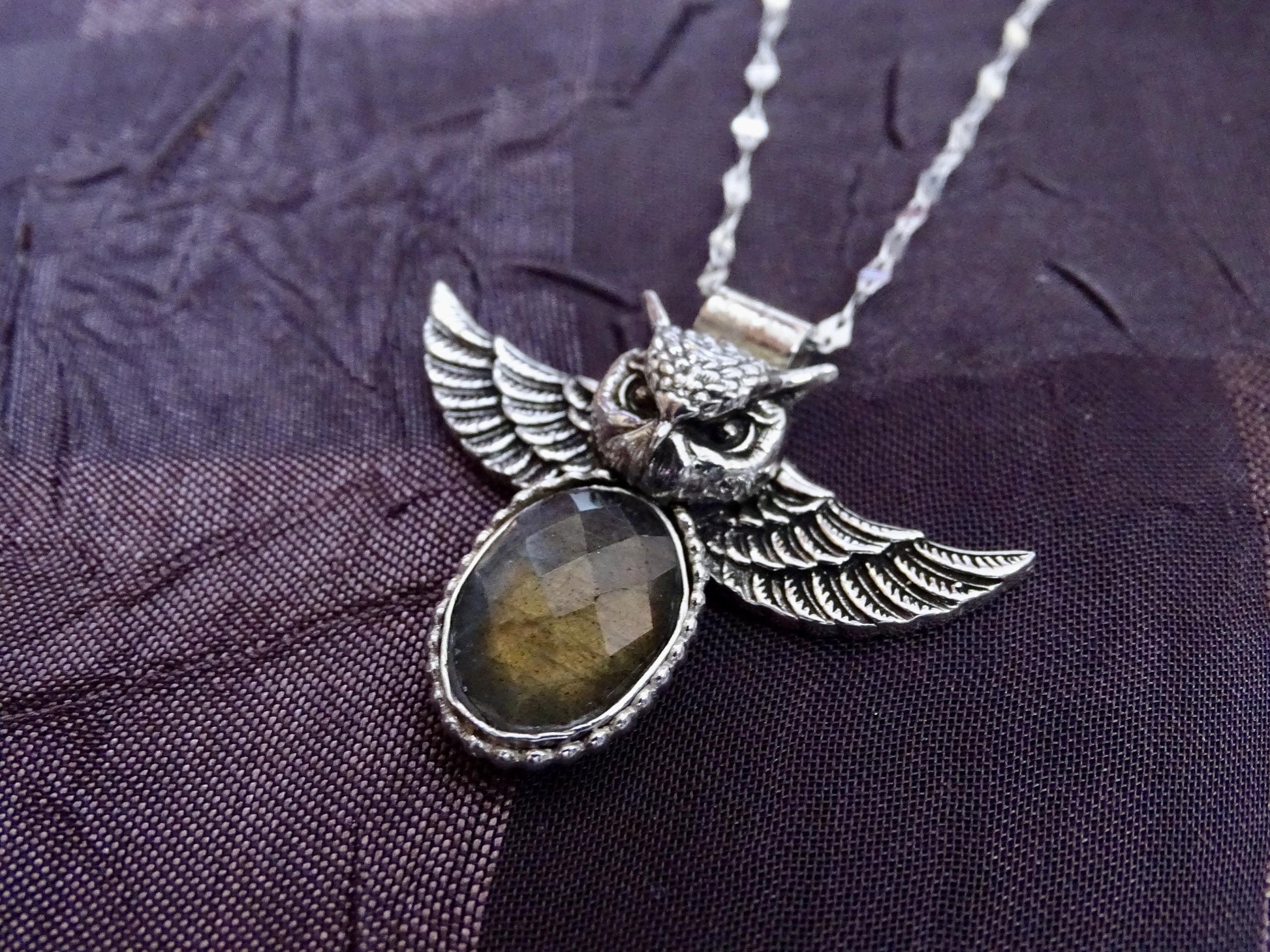 Sterling silver Owl Pendant