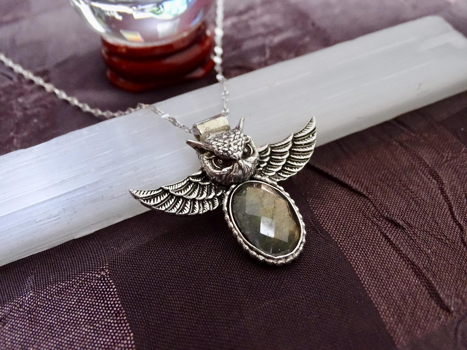 Sterling silver Owl Pendant