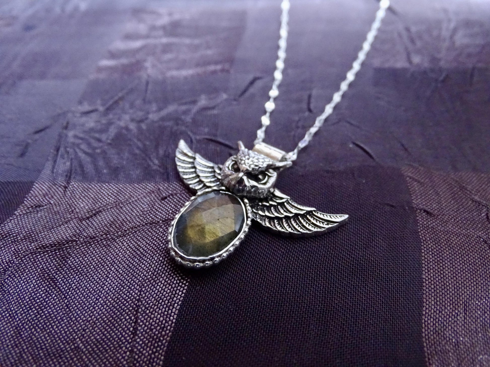Sterling silver Owl Pendant