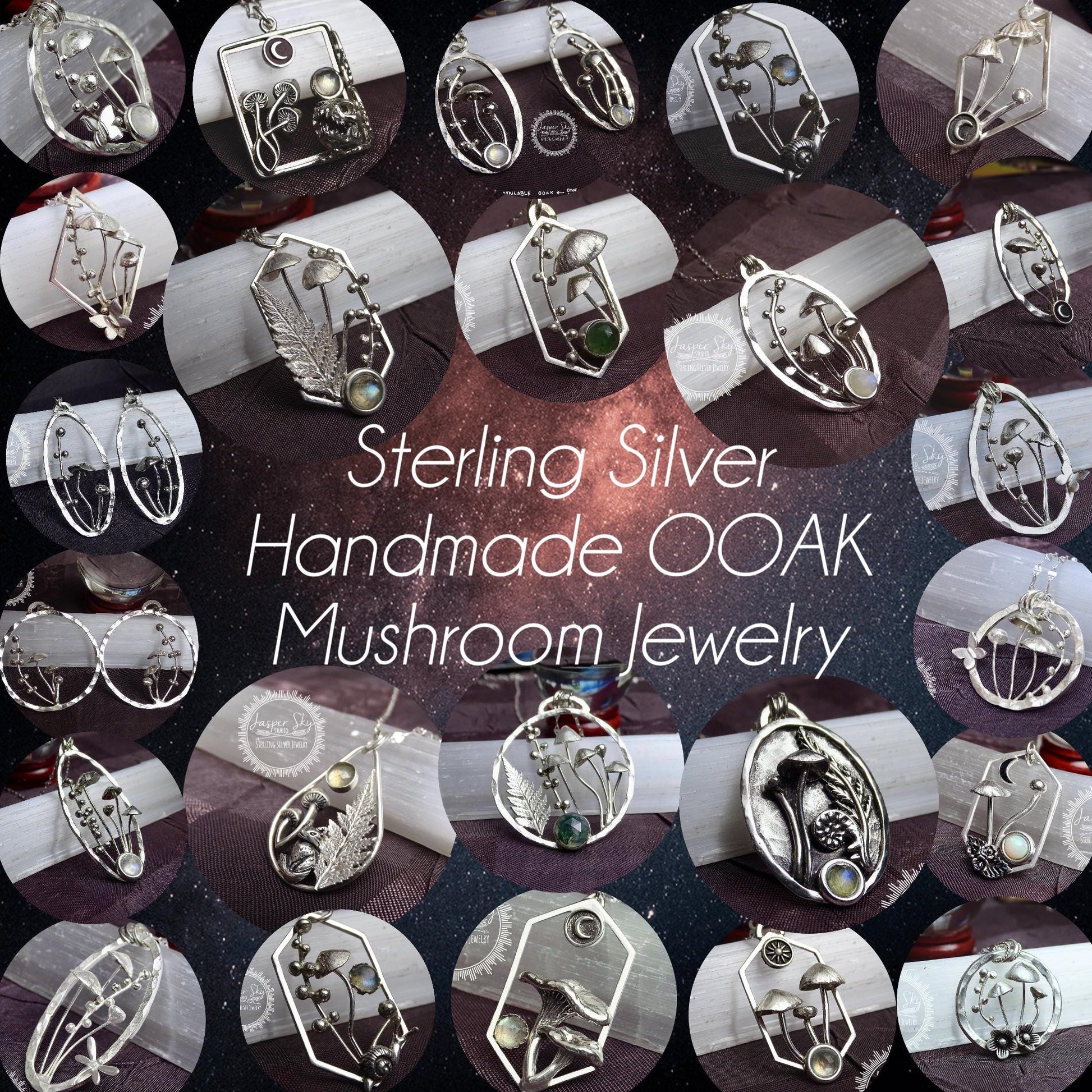 Mushroom Sterling Silver necklace