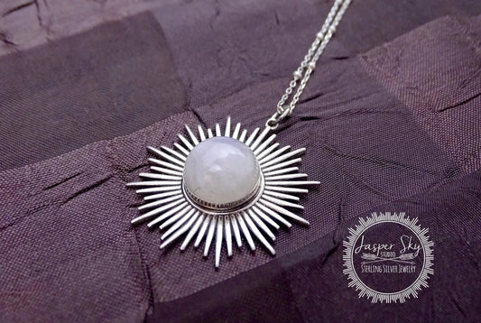 Sterling silver sun pendant
