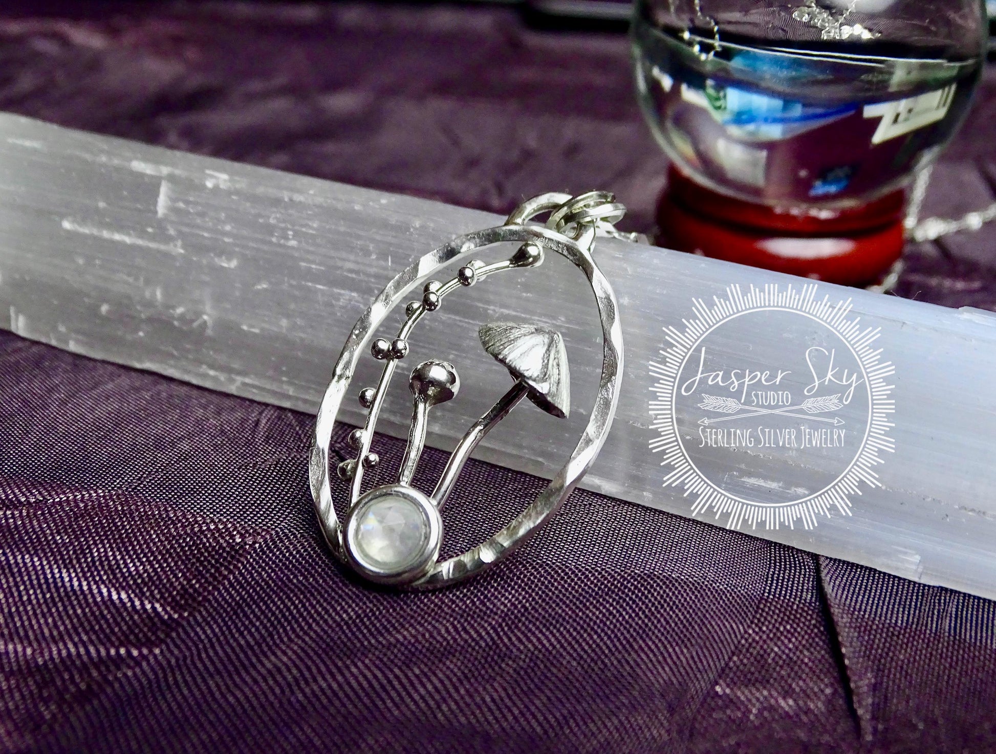 Mushroom Sterling Silver necklace