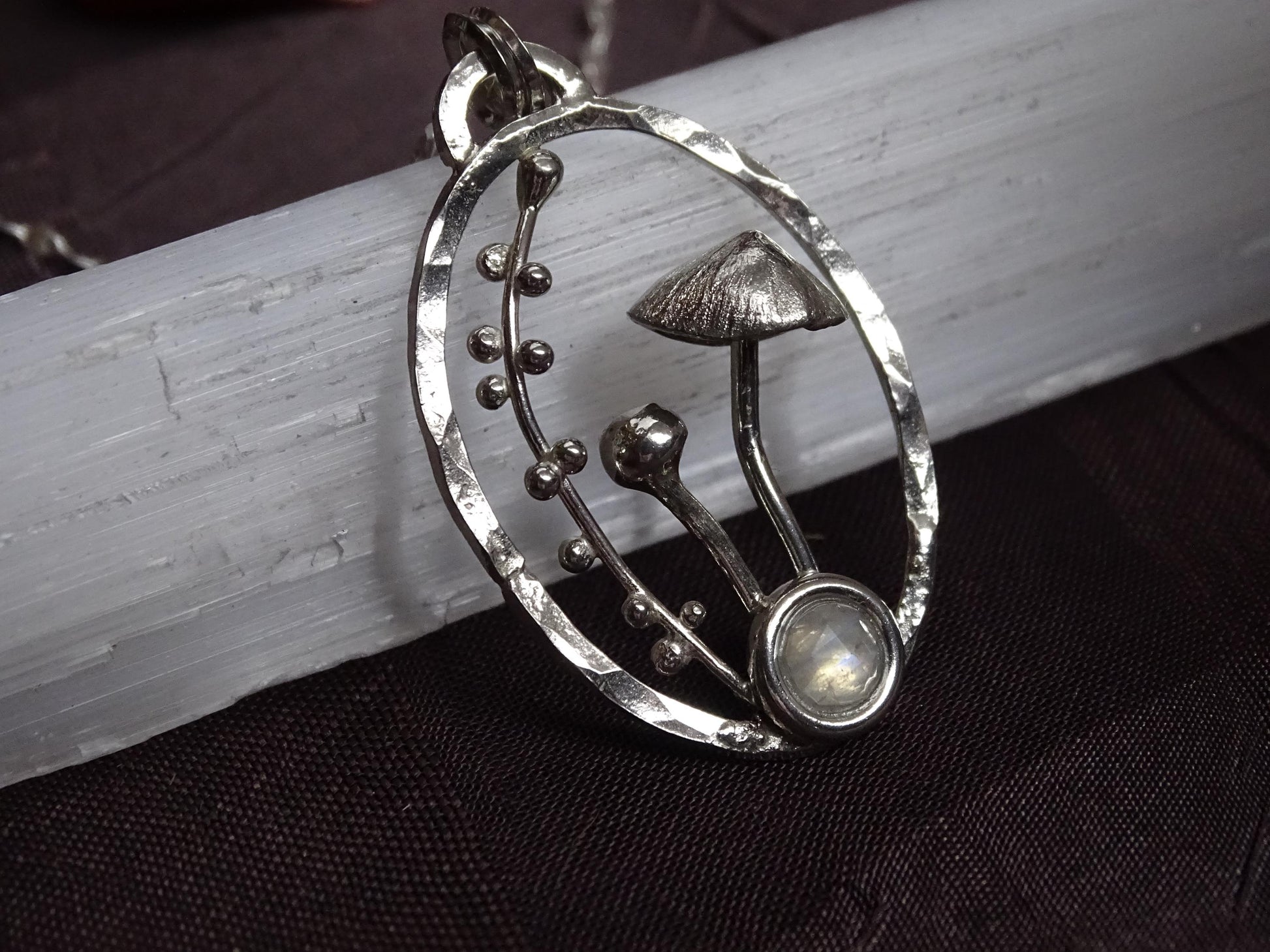 Mushroom Sterling Silver necklace