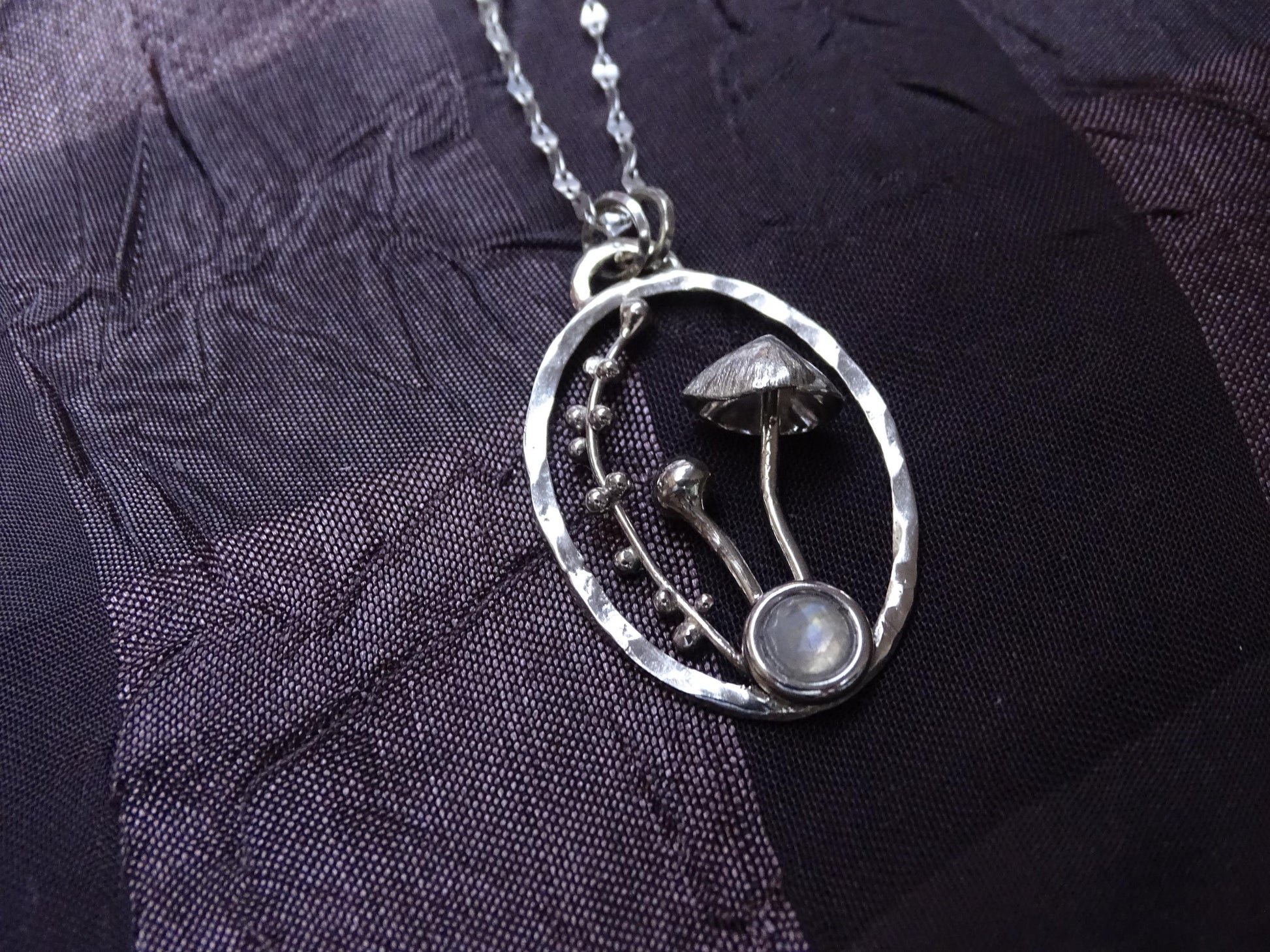 Mushroom Sterling Silver necklace