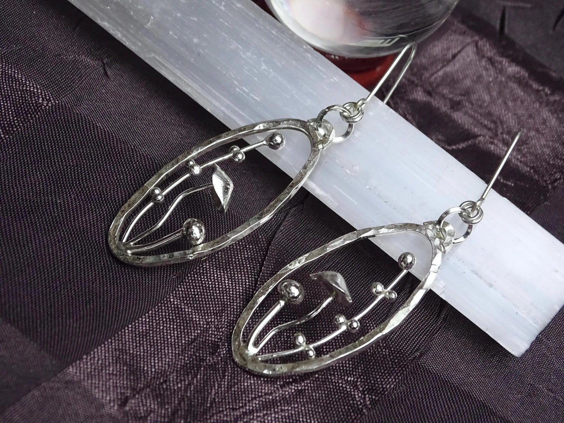 Mushroom Earrings Sterling Silver