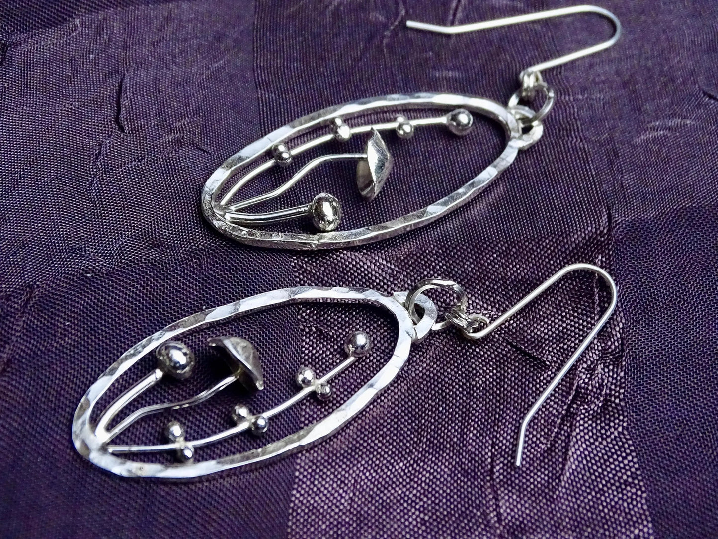 Mushroom Earrings Sterling Silver