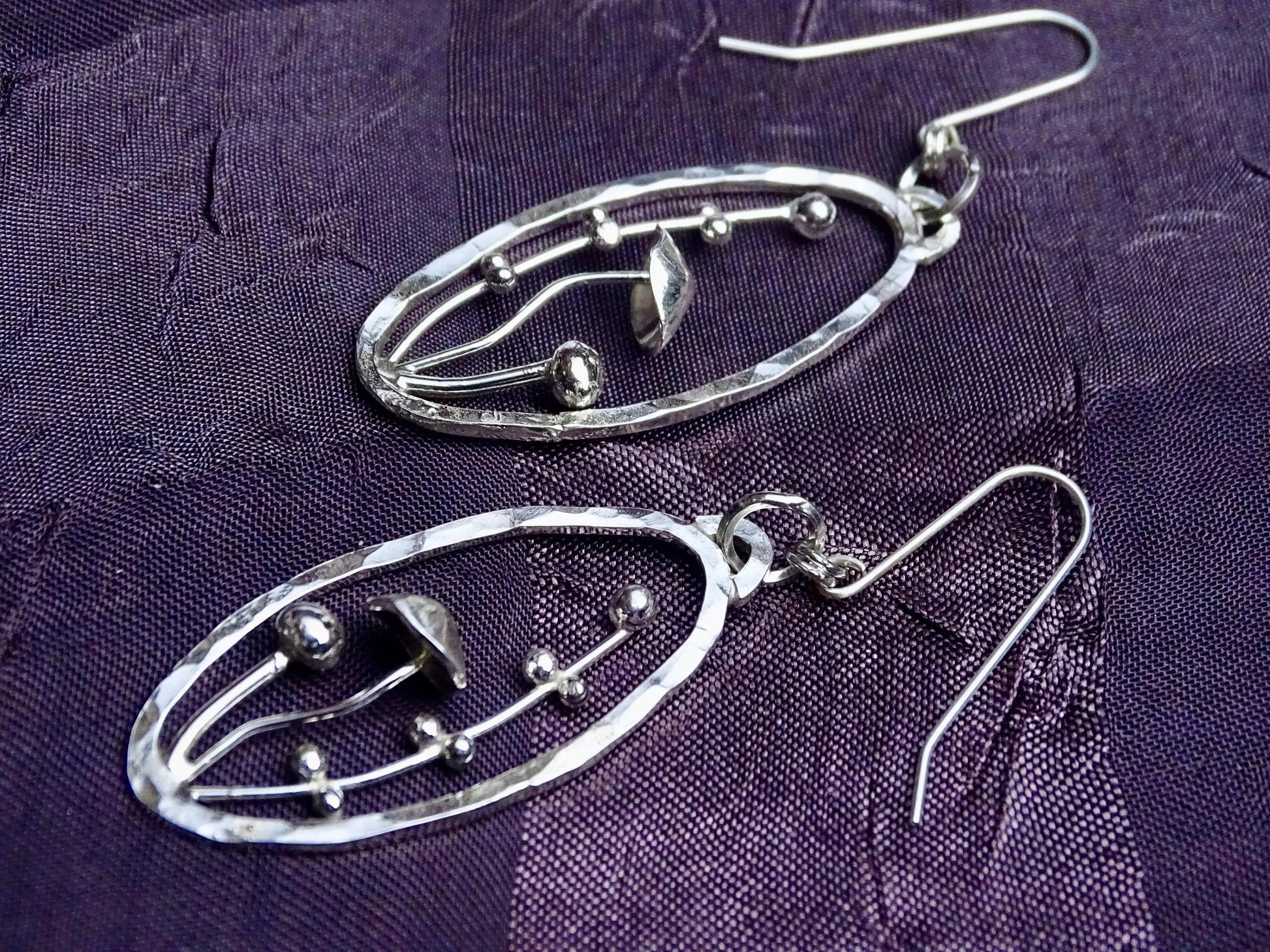 Mushroom Earrings Sterling Silver