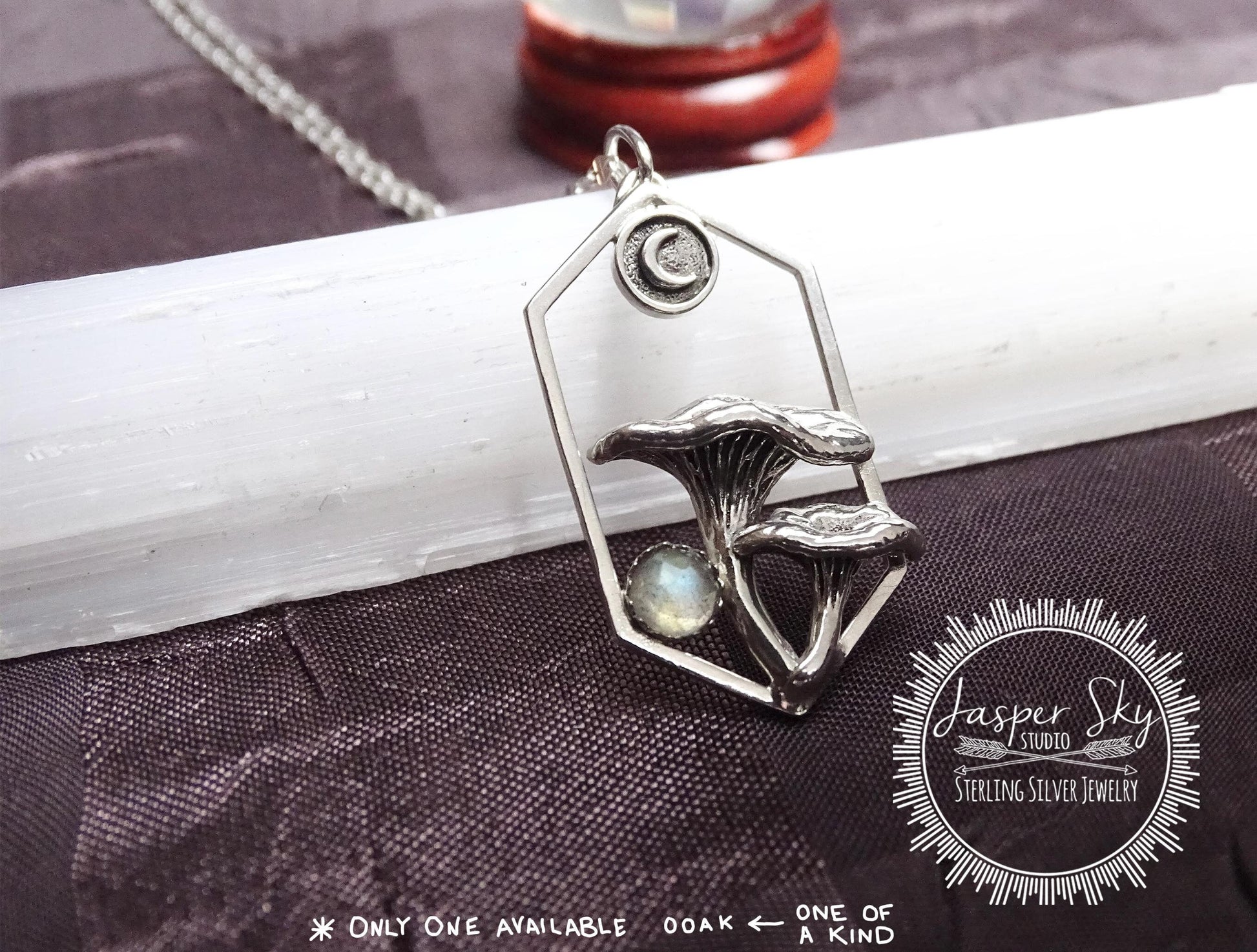 Mushroom Sterling Silver necklace
