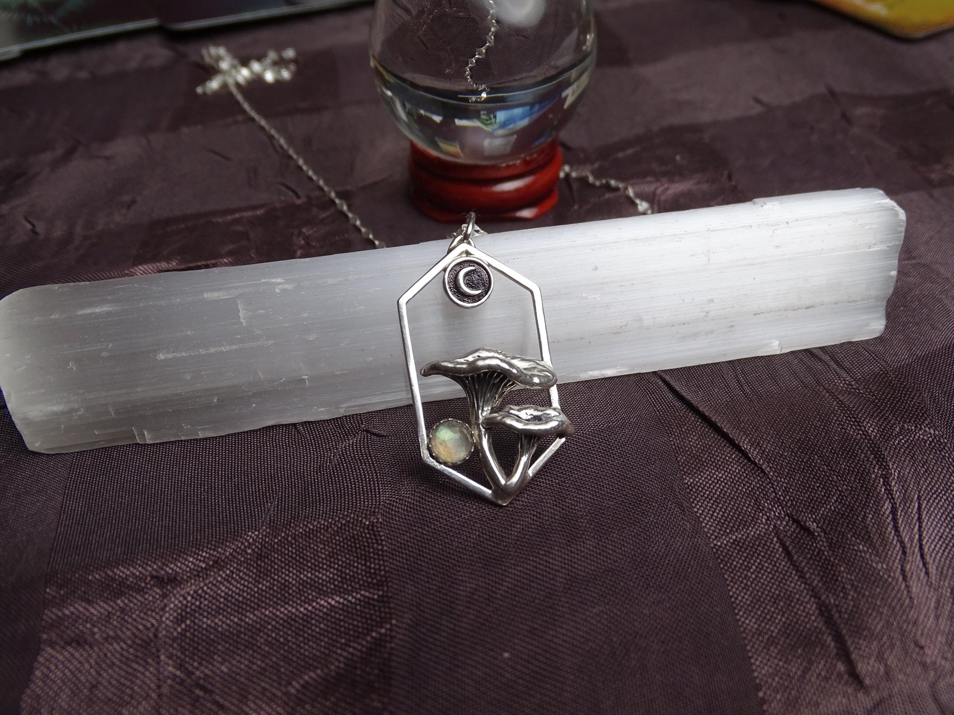 Mushroom Sterling Silver necklace