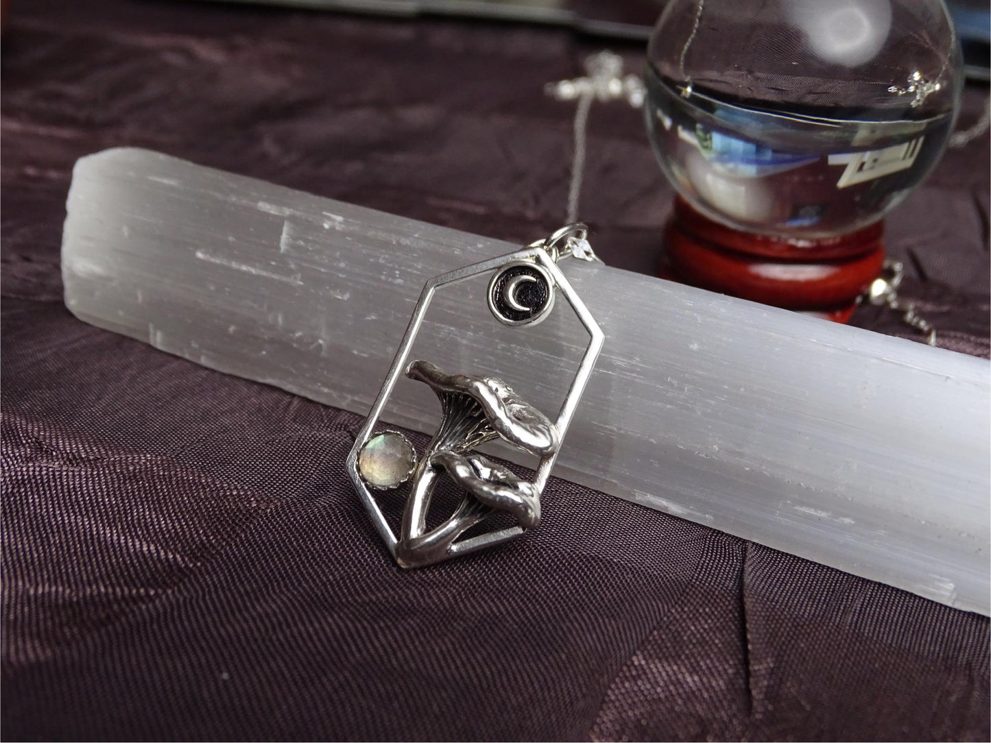 Mushroom Sterling Silver necklace