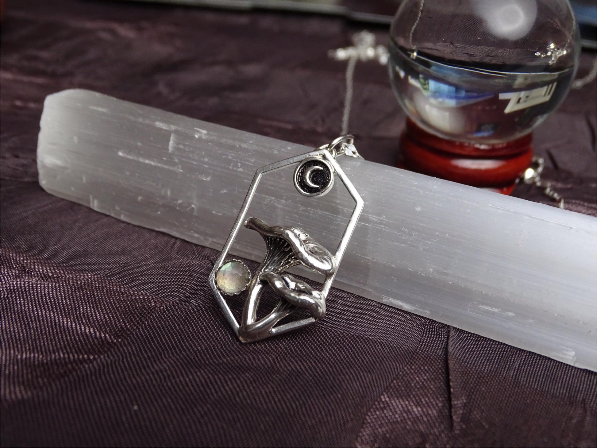 Mushroom Sterling Silver necklace