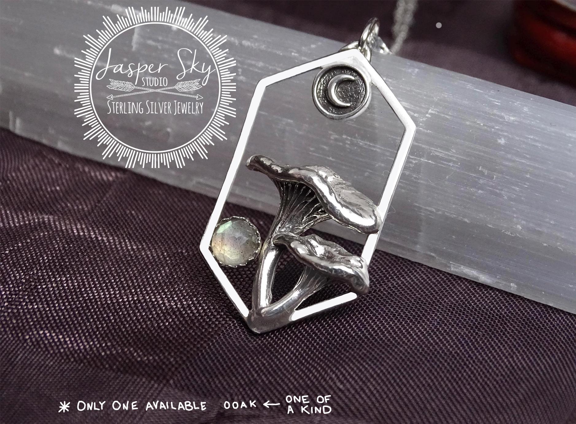 Mushroom Sterling Silver necklace