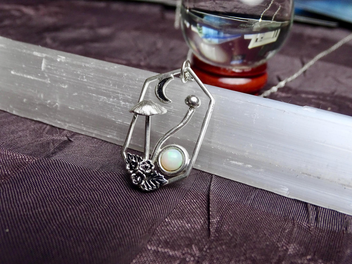 Mushroom Sterling Silver necklace