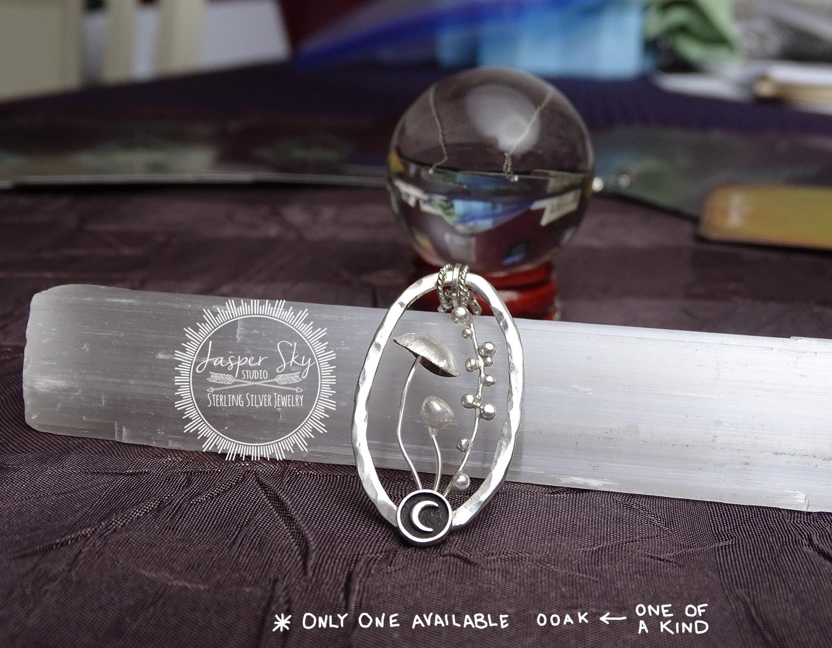 Mushroom Sterling Silver necklace